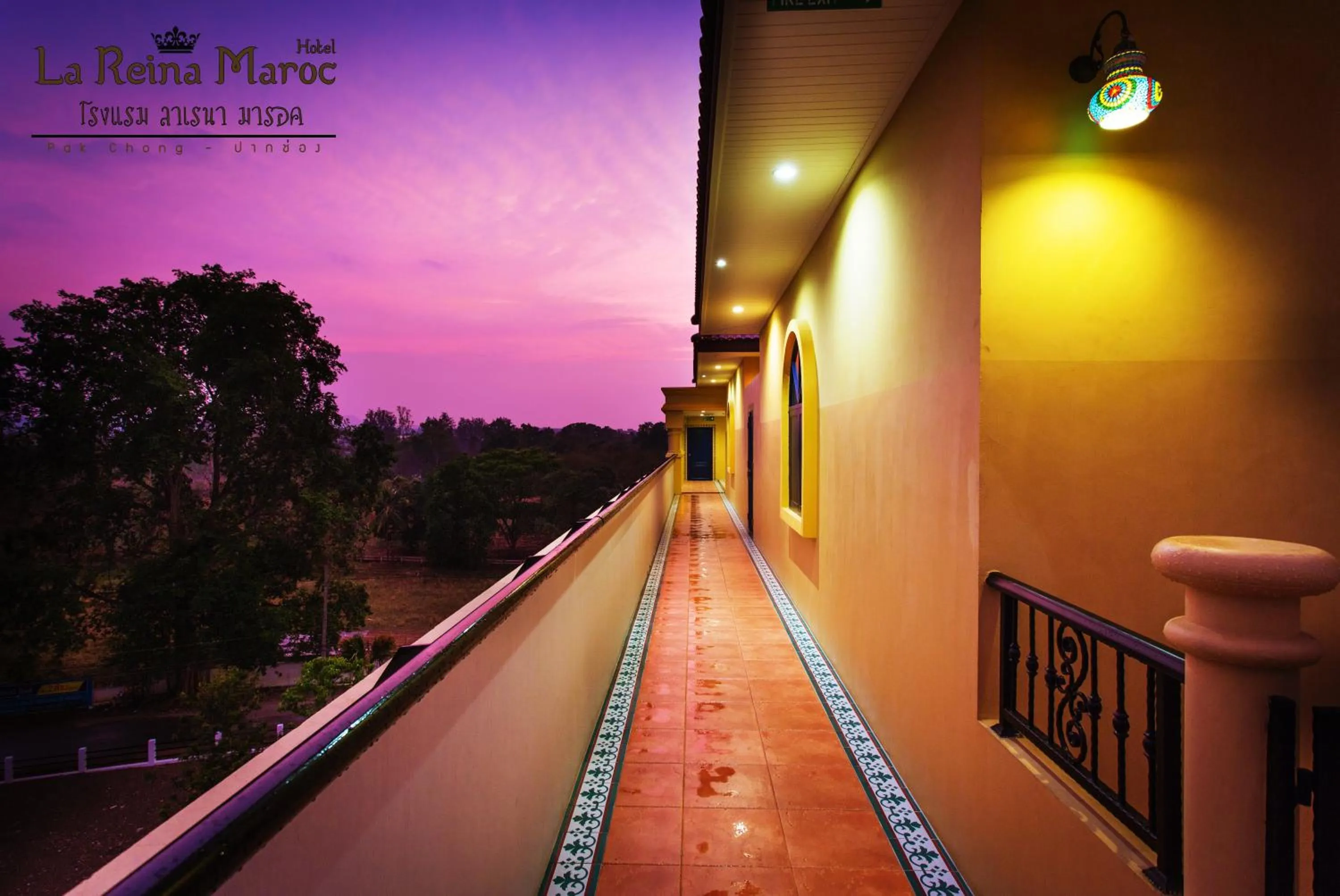 Balcony/Terrace in La Reina Maroc Hotel ปากช่อง เขาใหญ่