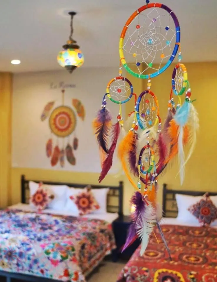 Bed in La Reina Maroc Hotel ปากช่อง เขาใหญ่