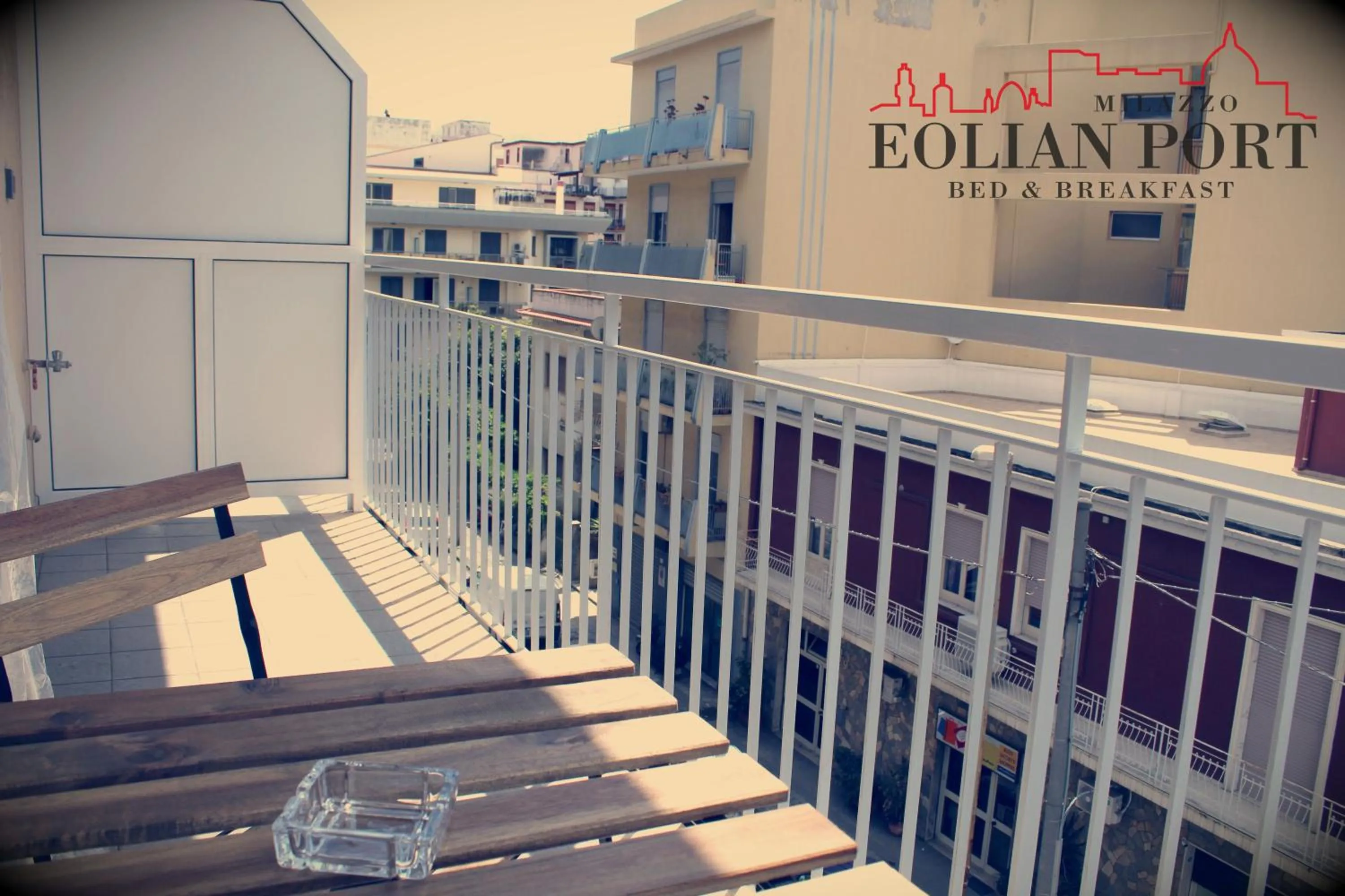 Balcony/Terrace in Eolian Port B&B