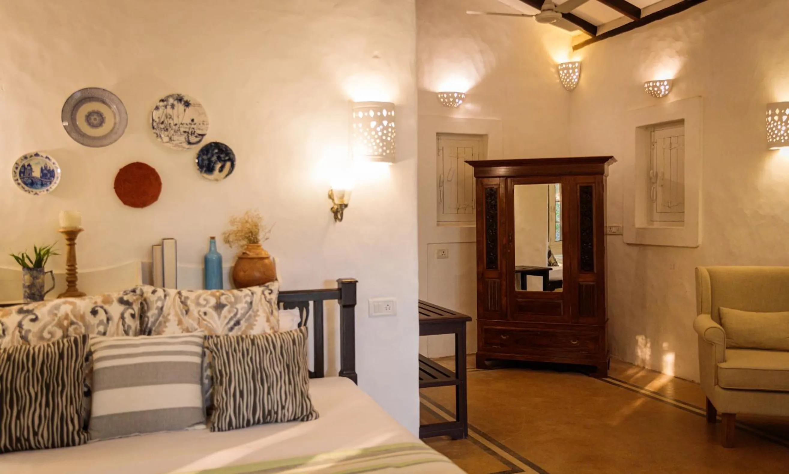 Living room, Bed in Wildflower Villas - All Villa Hotel, Family Run