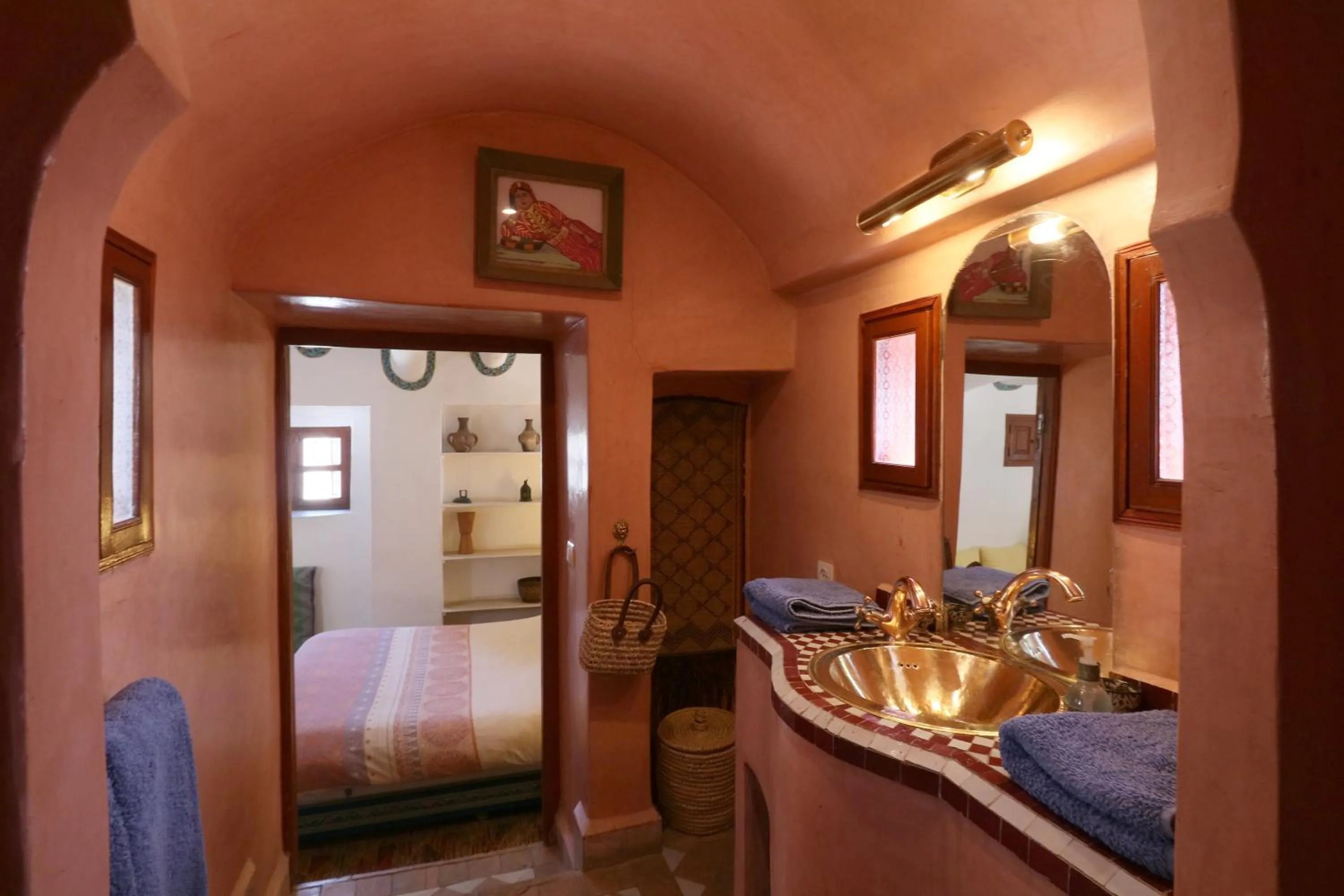 Bathroom, Bed in Ryad El Borj