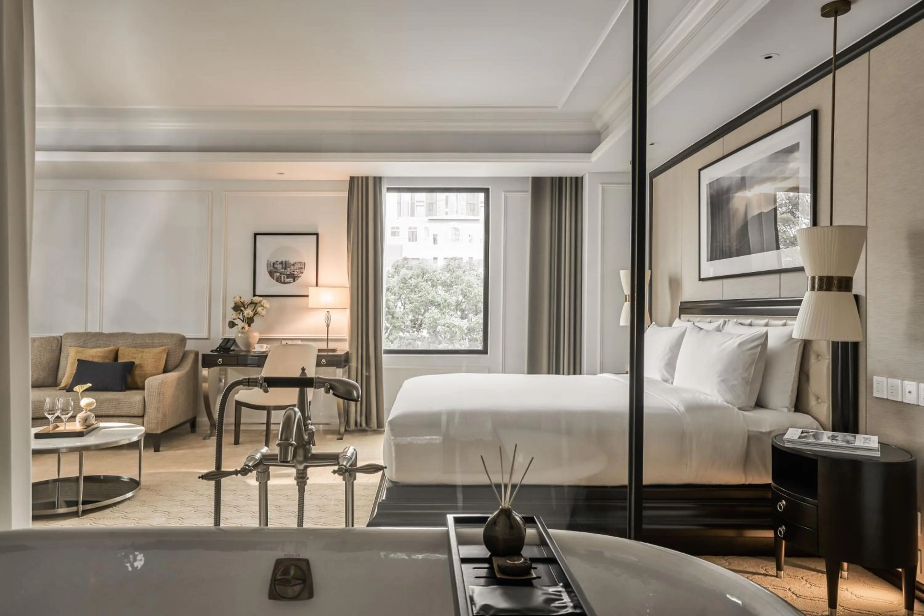 Photo of the whole room, Bed in Mai House Saigon Hotel