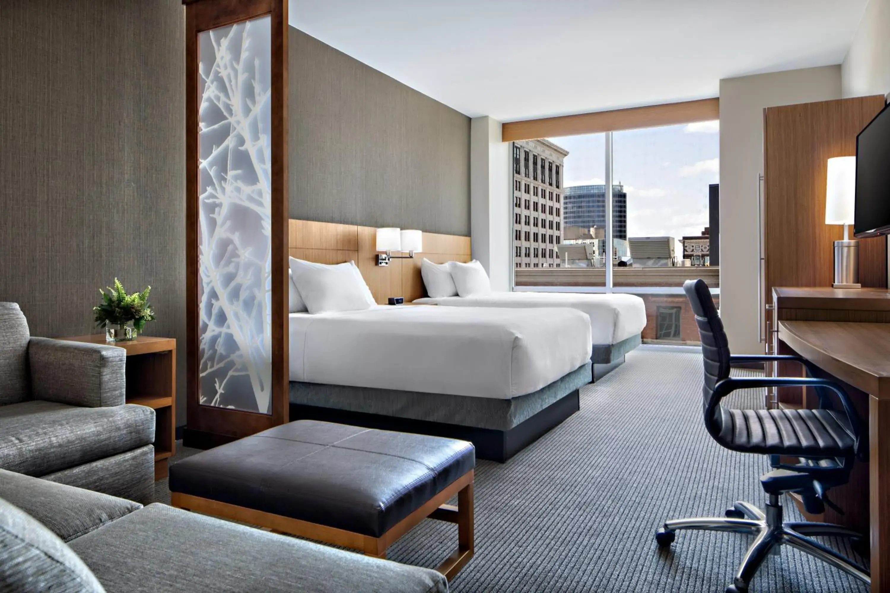 Standard Queen Room with Two Queen Beds and Sofa Bed in Hyatt Place Grand Rapids Downtown Standard Queen Room with Two Queen Beds and Sofa Bed in Hyatt Place Grand Rapids Downtown