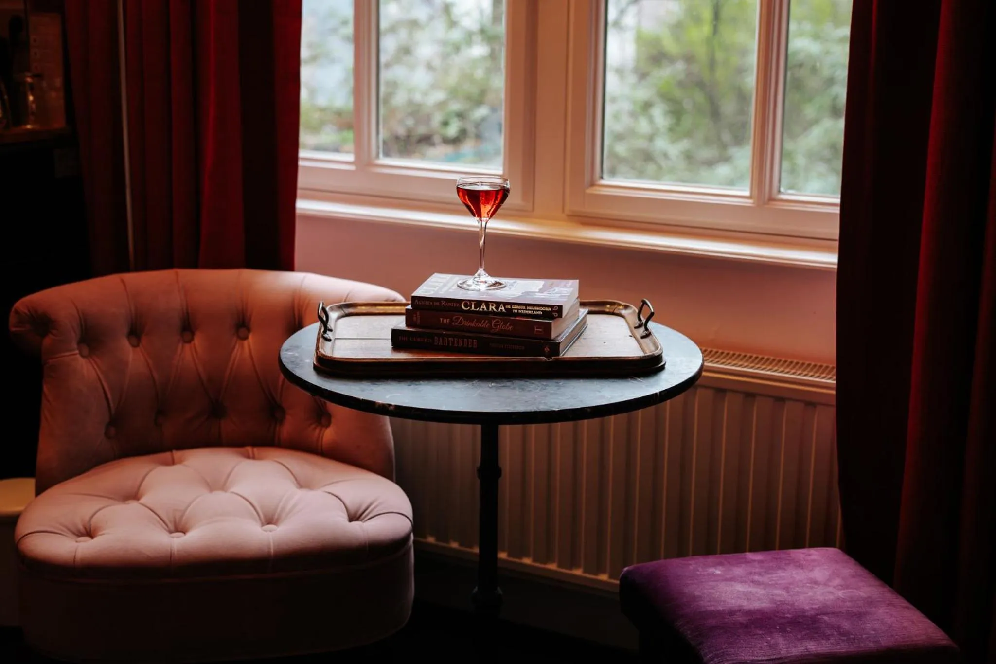 Garden view in Rosalia's Menagerie Cocktail bar & InnUpstairs