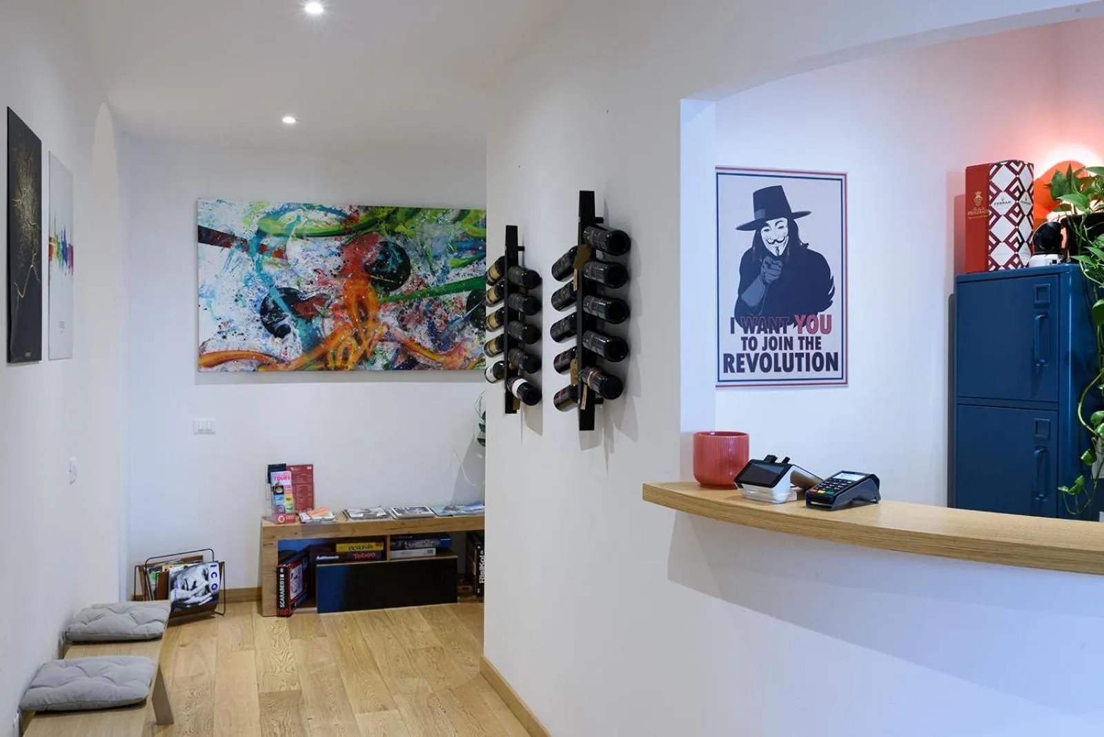 Lobby or reception in B&B La Marmora 39