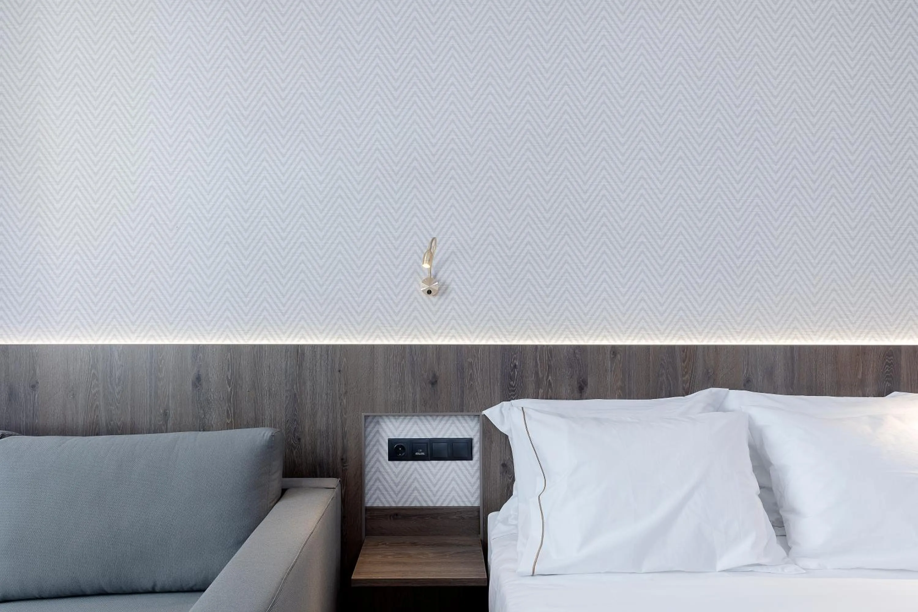 Decorative detail, Bed in Philosofia Athens Suites