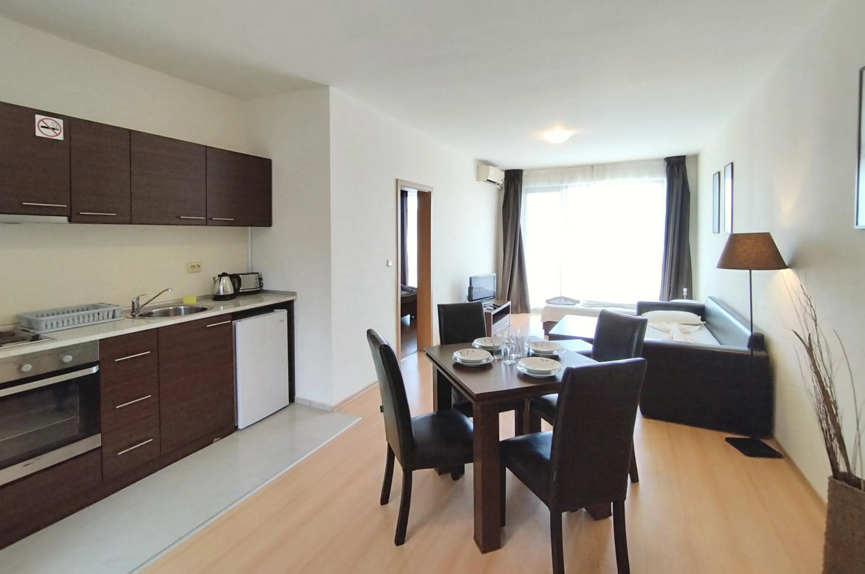 Kitchen or kitchenette in New Line Village Apartments