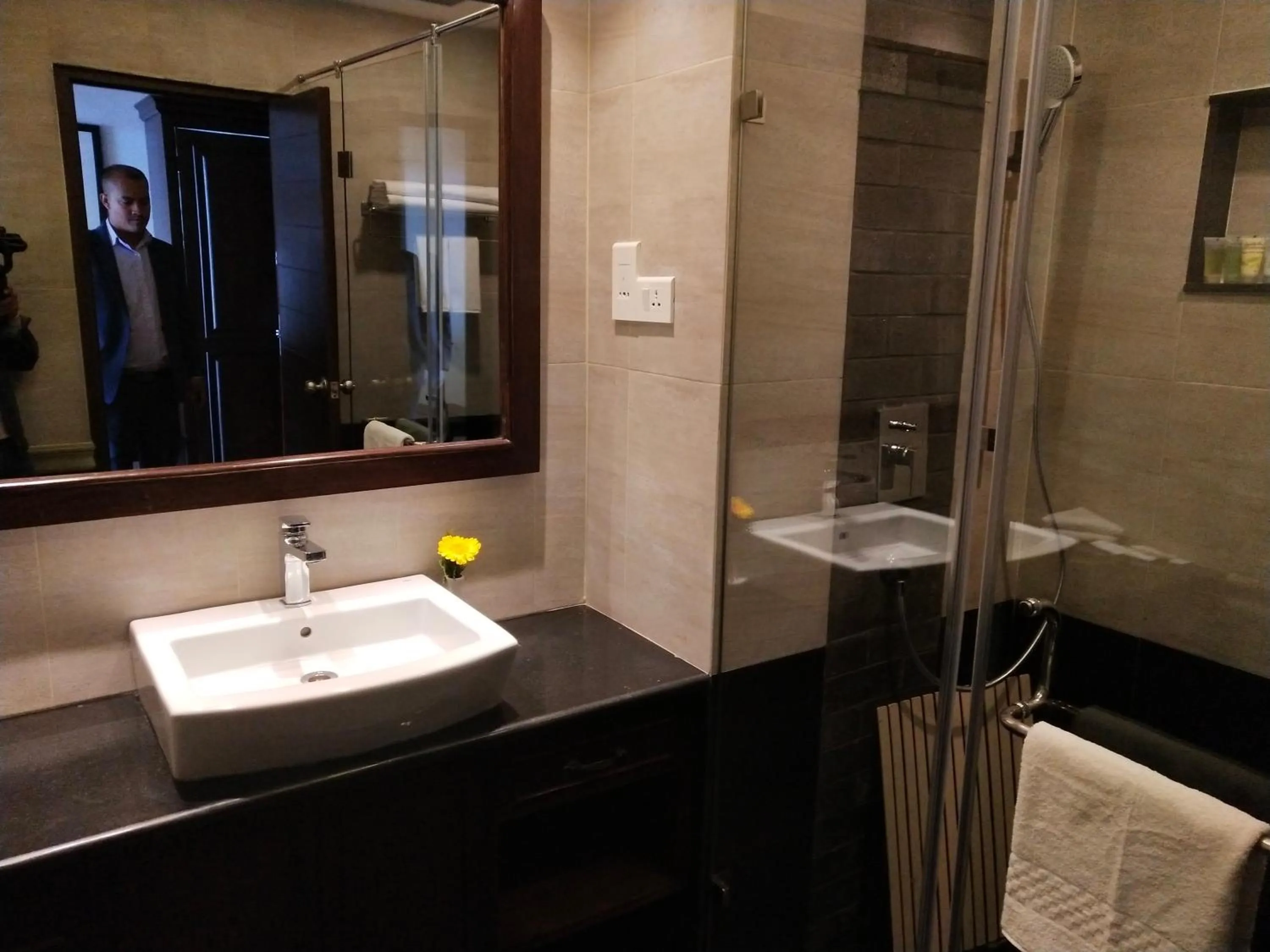 Shower in Chandragiri Hills Resort Kathmandu-Luxury in the Clouds