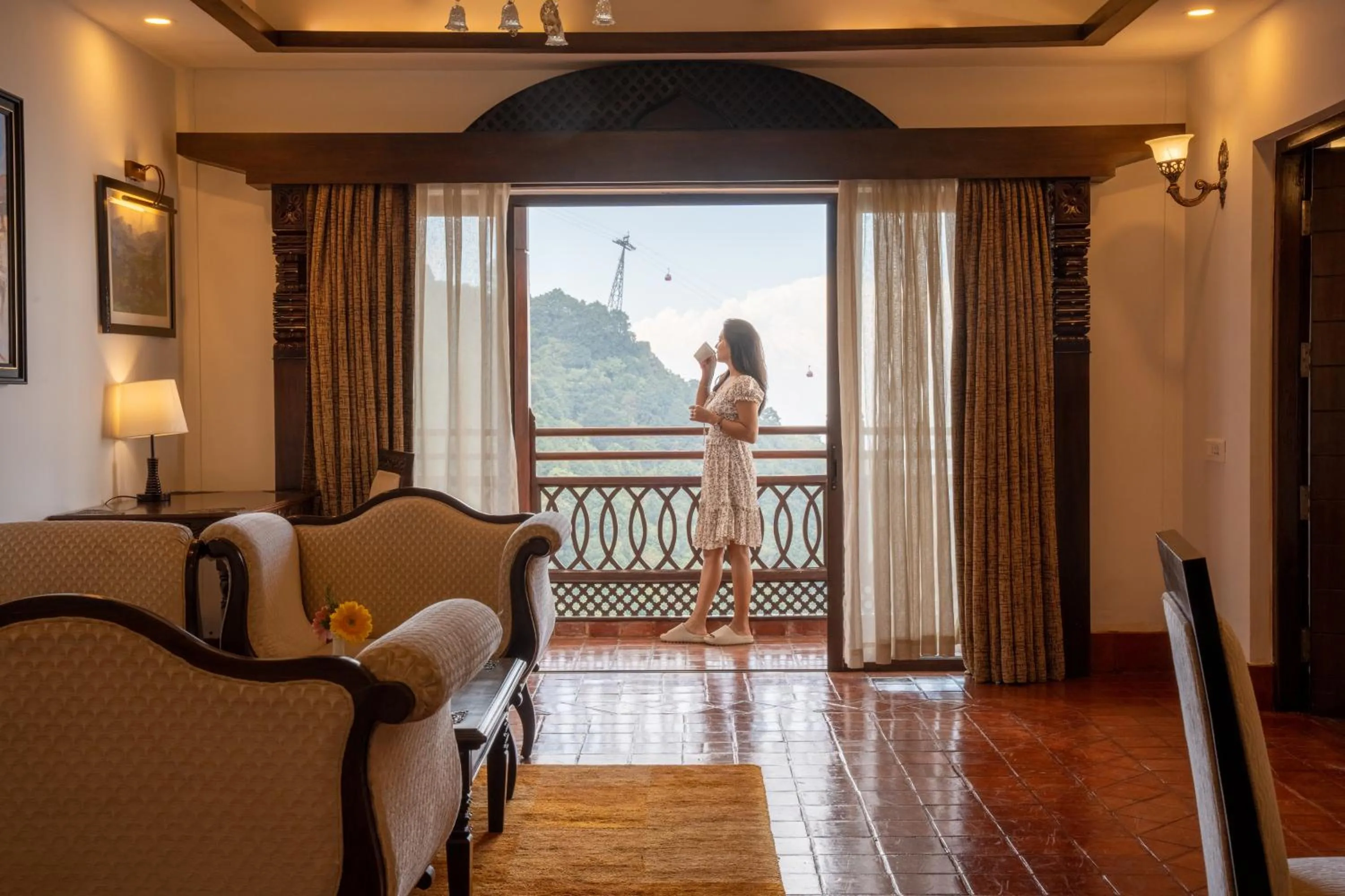 Balcony/Terrace in Chandragiri Hills Resort Kathmandu-Luxury in the Clouds