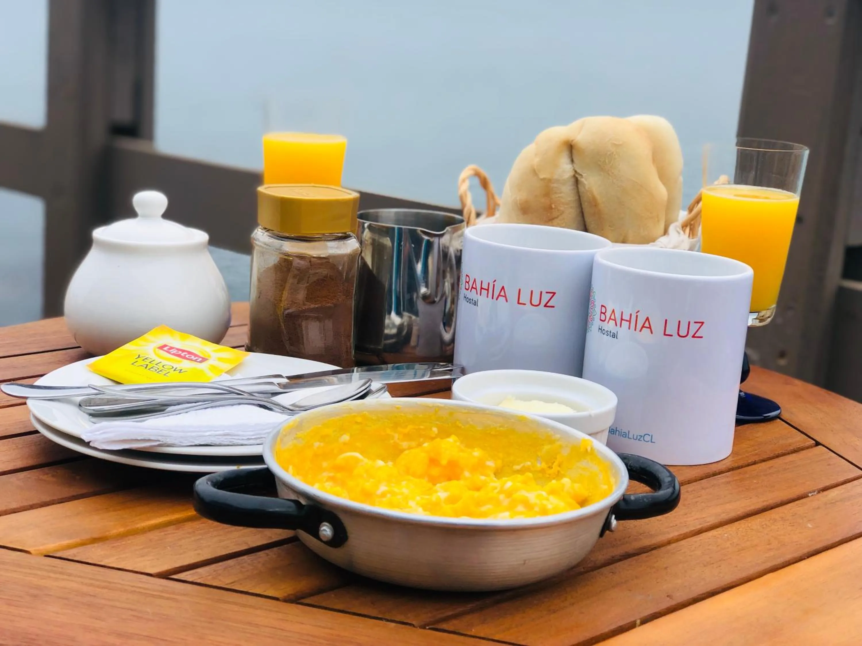 Food in Bahía Luz Hostal