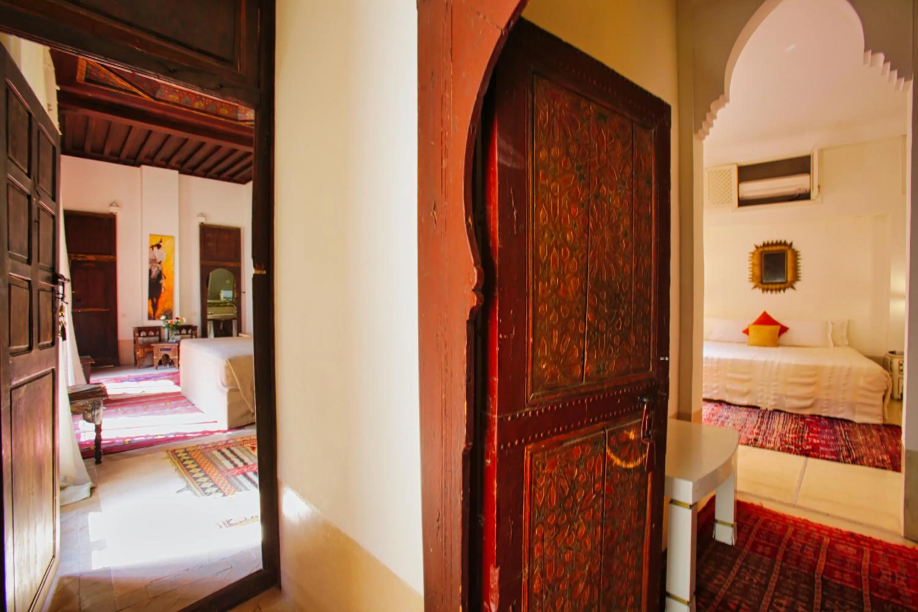 View (from property/room), Bed in Riad du Ciel Marrakech