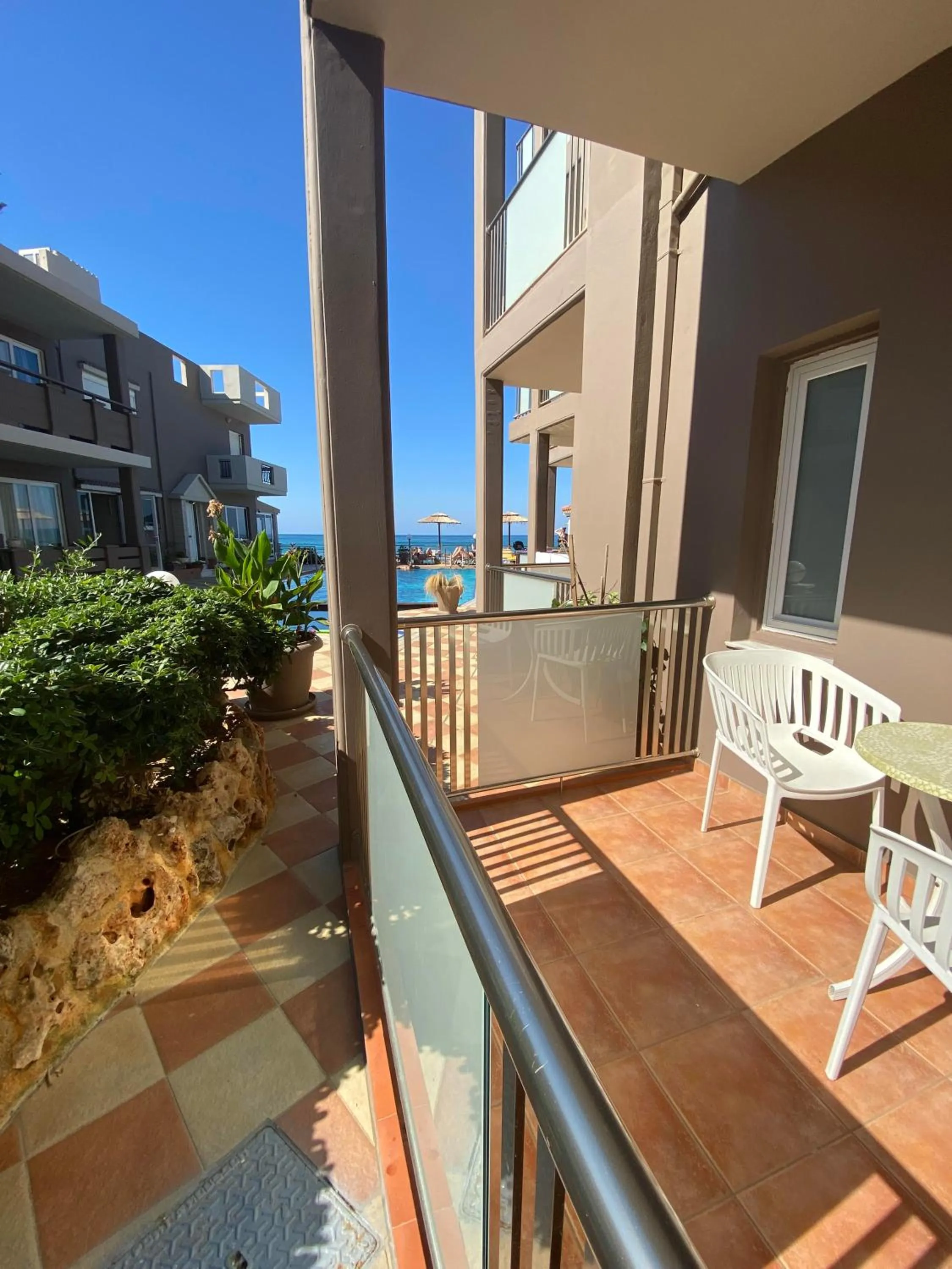 Balcony/Terrace in Girogiali beach hotel - Adults only