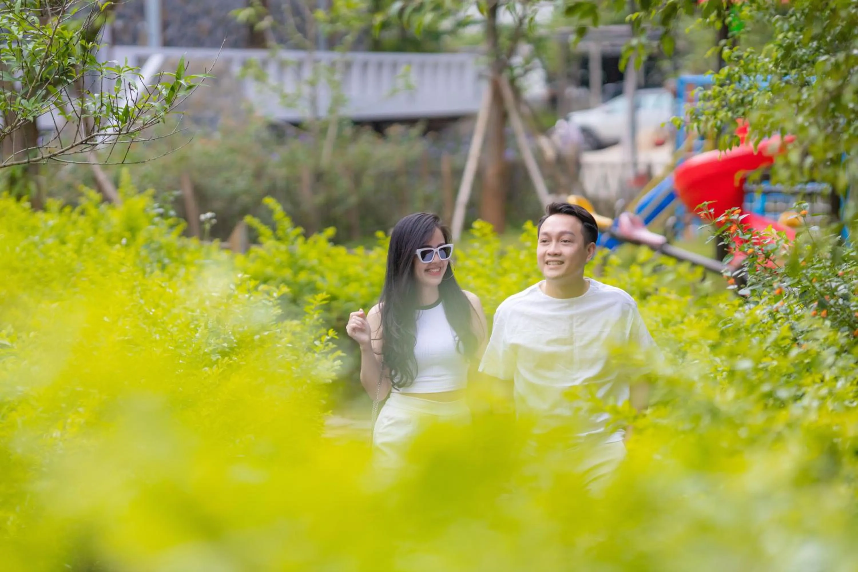 People in Mai Chau Mountain View Resort