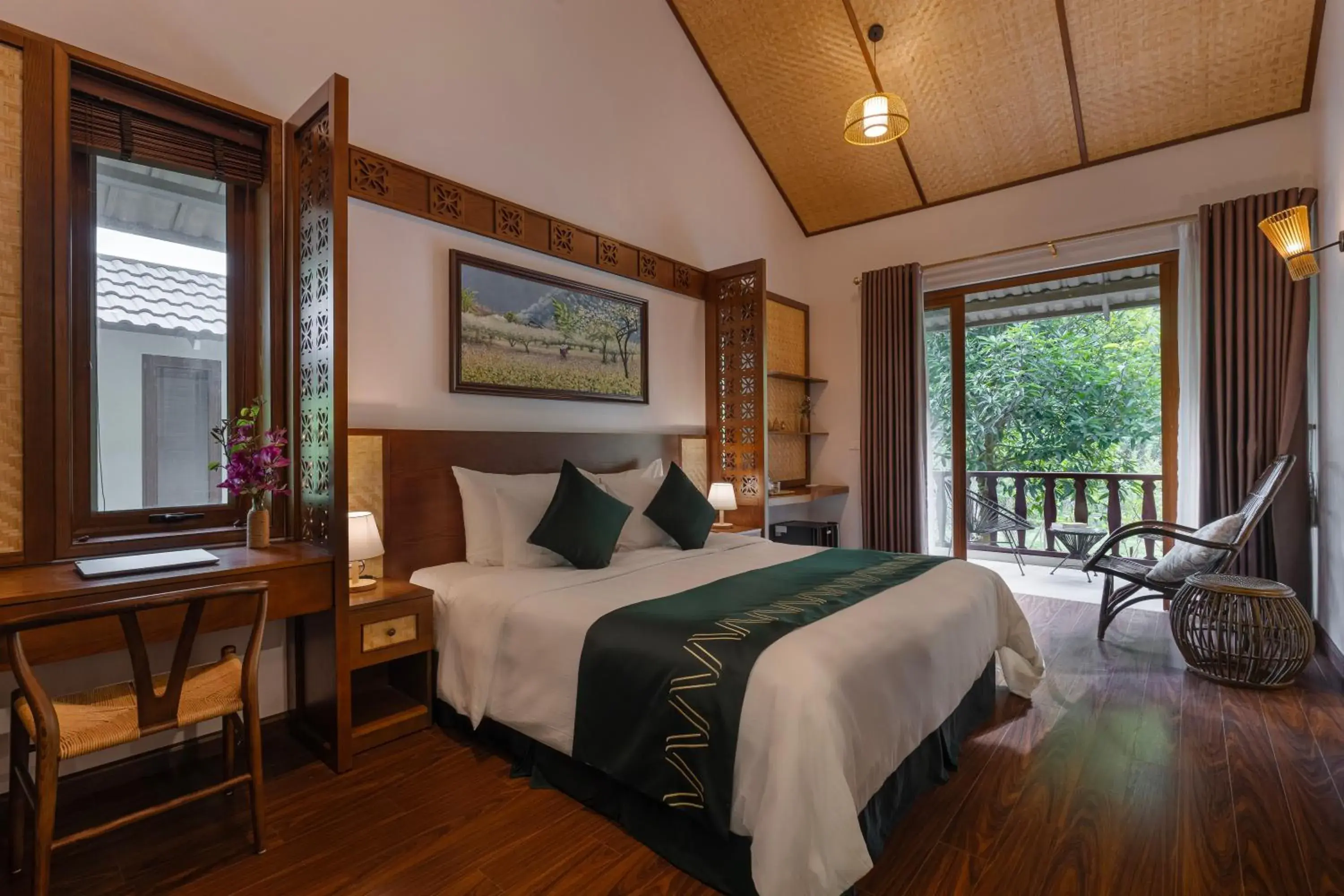 Premier Bungalow with Balcony in Mai Chau Mountain View Resort Premier Bungalow with Balcony in Mai Chau Mountain View Resort