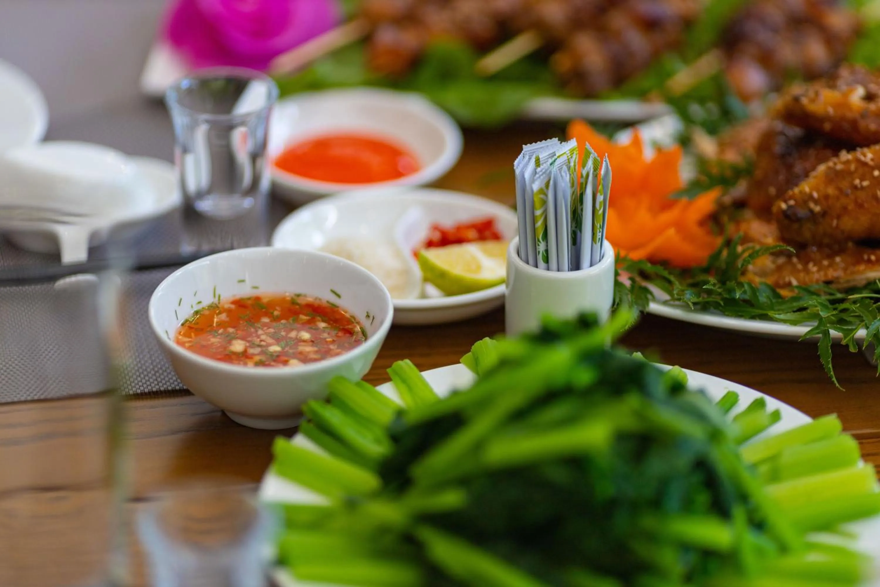 Buffet breakfast in Mai Chau Mountain View Resort