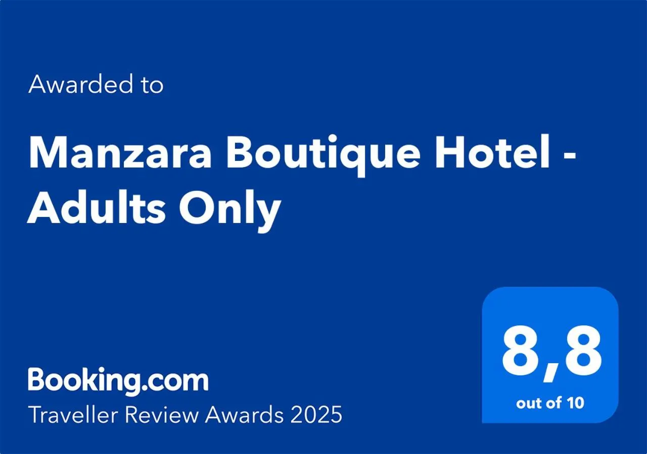 Certificate/Award in Manzara Boutique Hotel - Adults Only