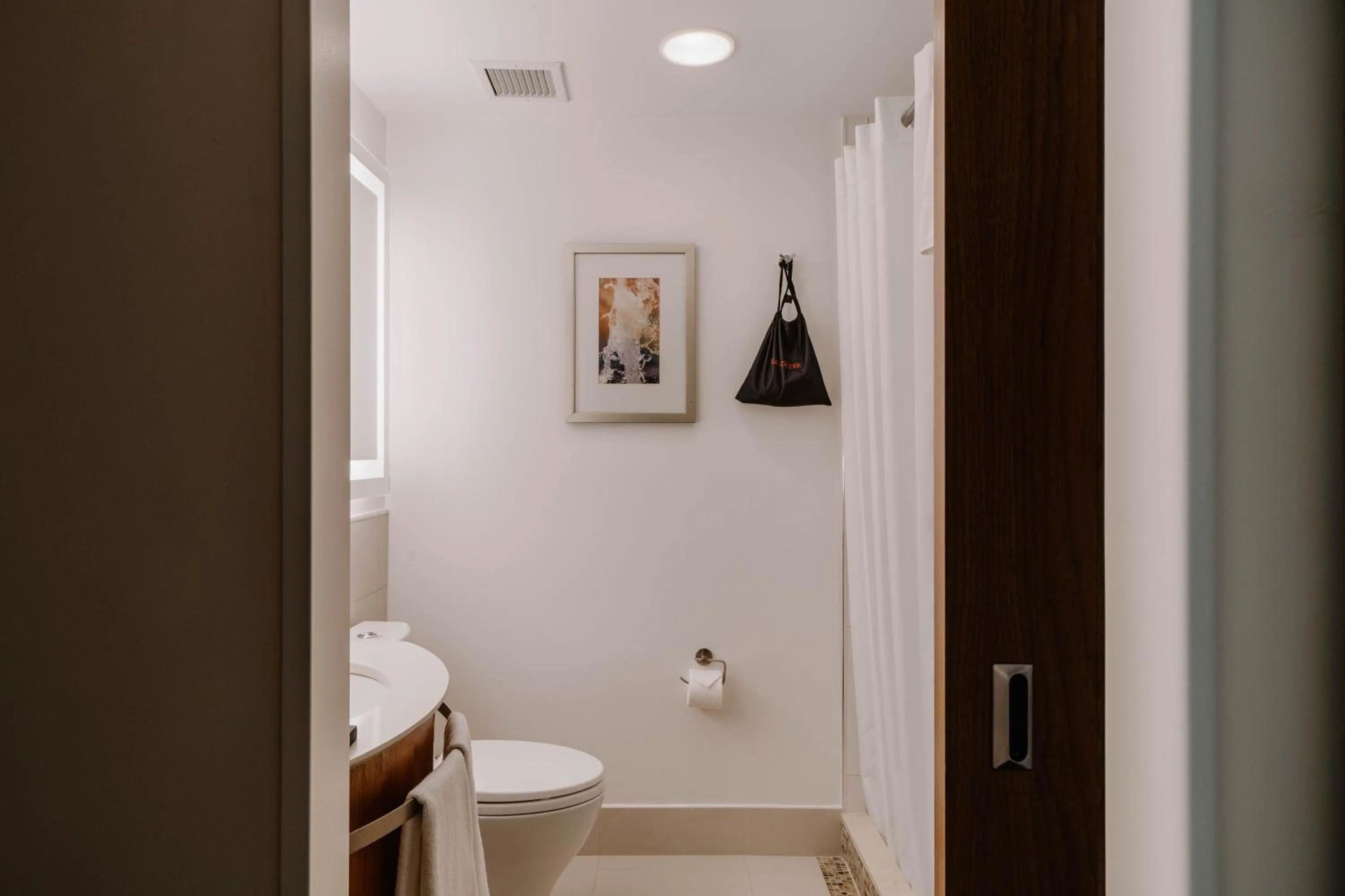 Toilet in Club Quarters Hotel Grand Central, New York