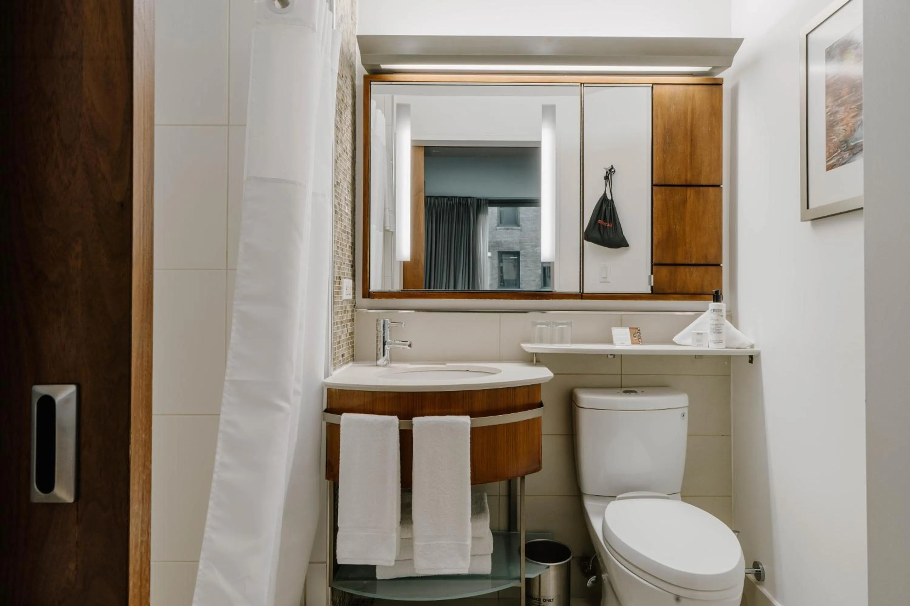 Toilet in Club Quarters Hotel Grand Central, New York