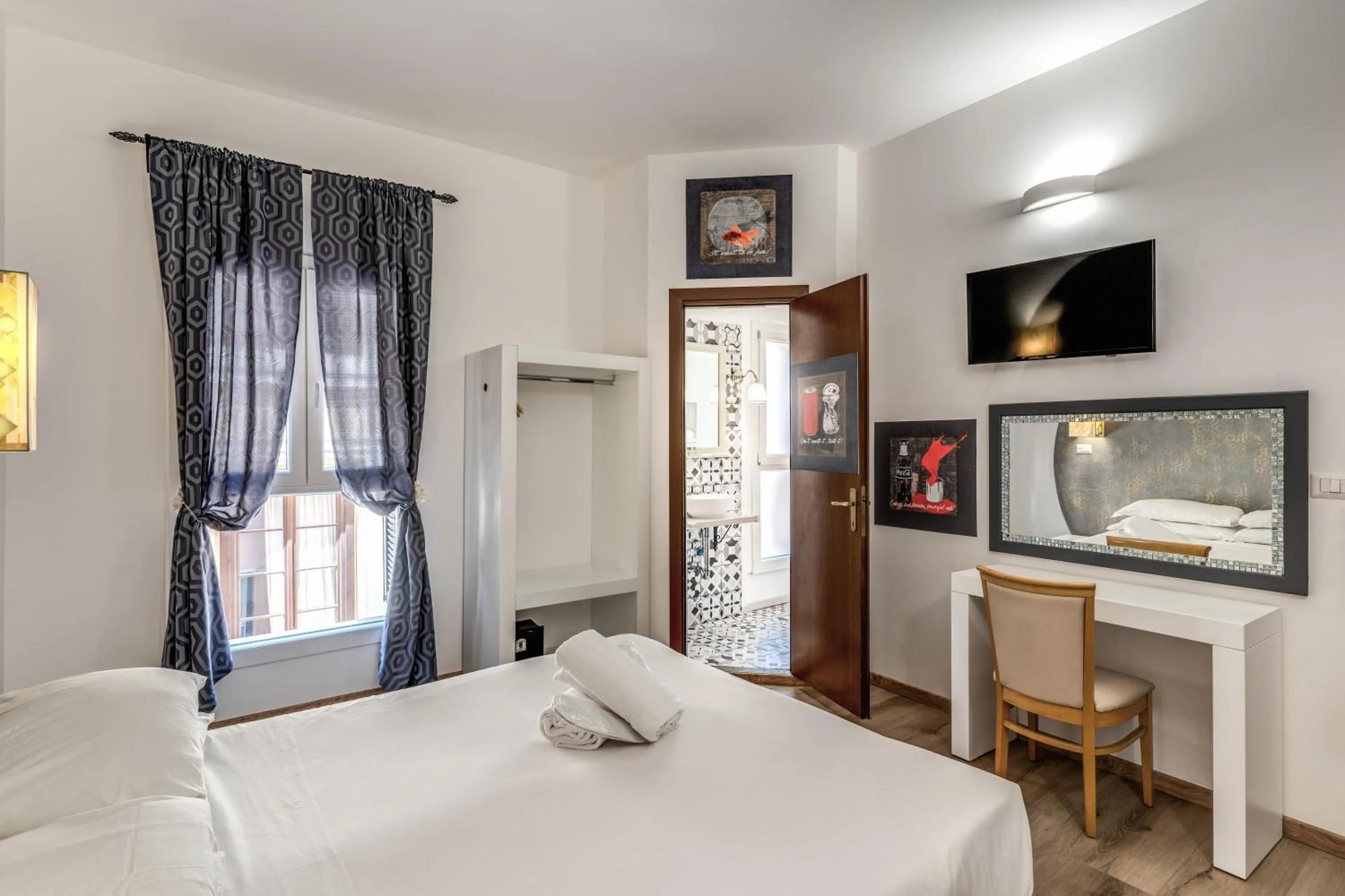 Bedroom, Bed in Hotel Santa Prassede