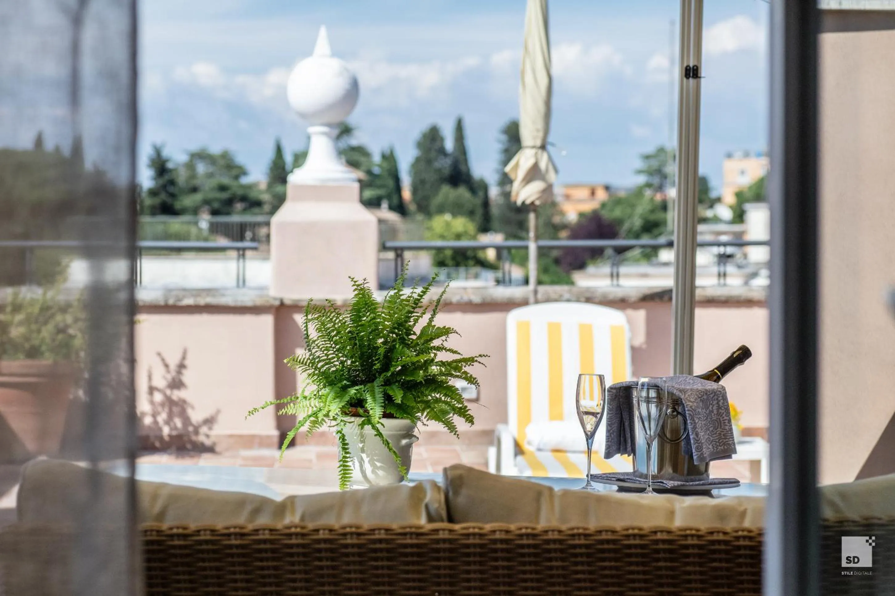 Patio in Aldrovandi Residence City Suites