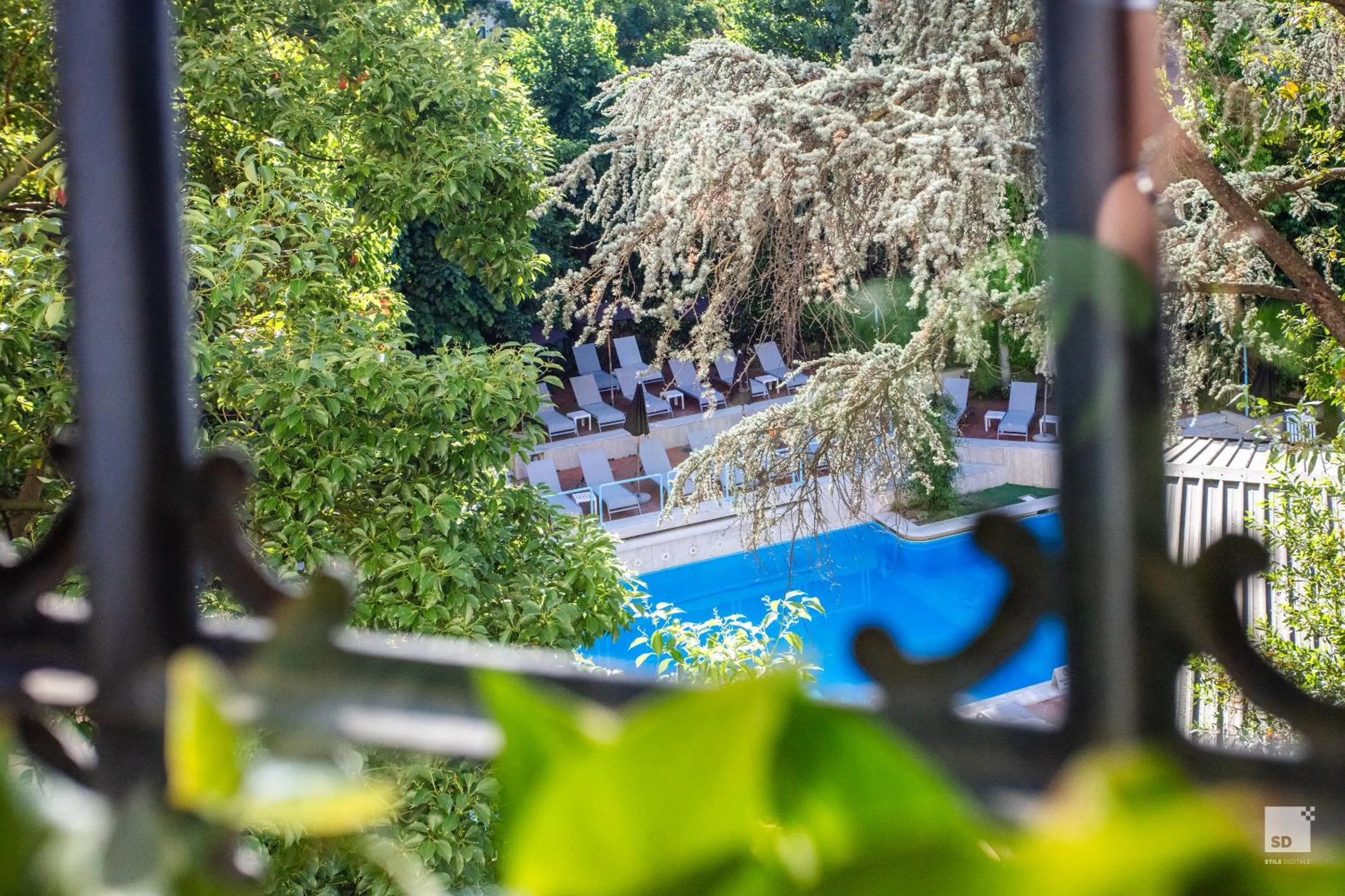 Pool view in Aldrovandi Residence City Suites