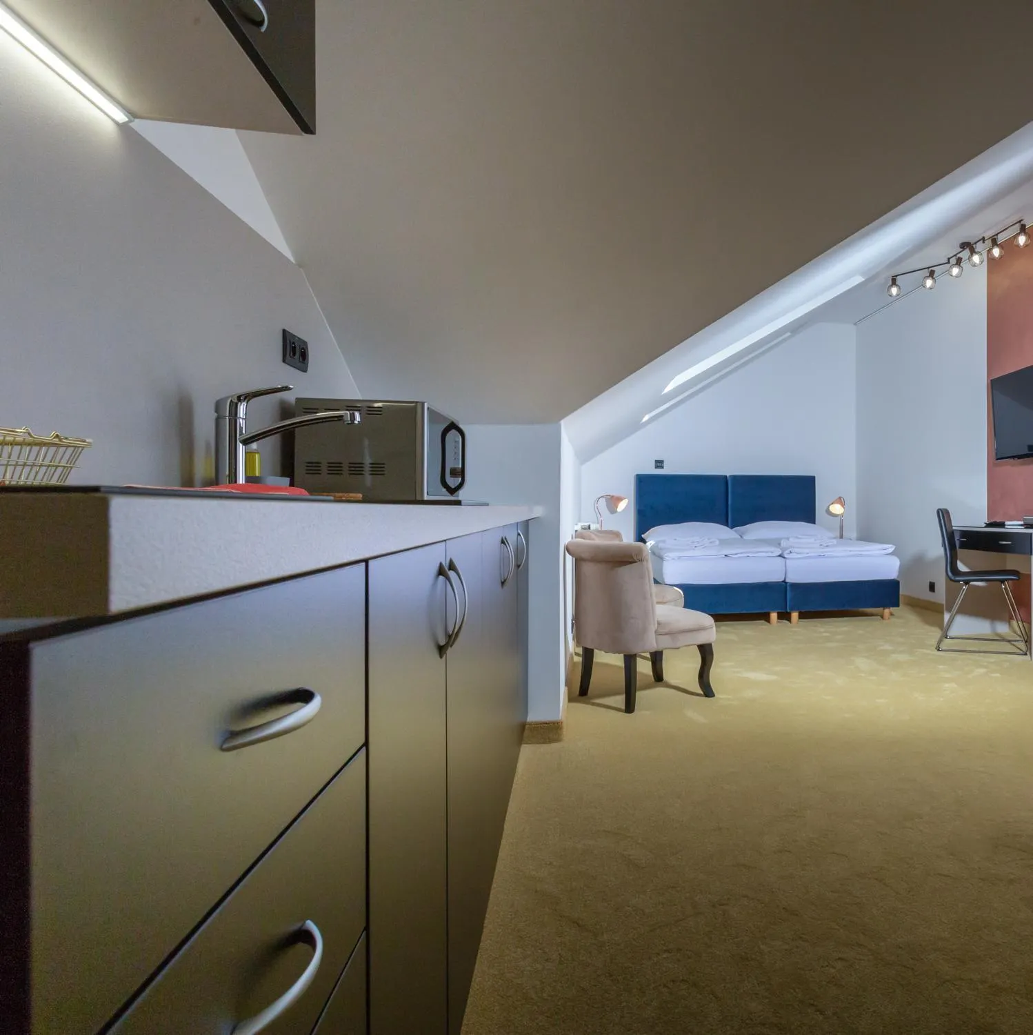 Kitchen or kitchenette in Apart Hotel GOLDEN apartments