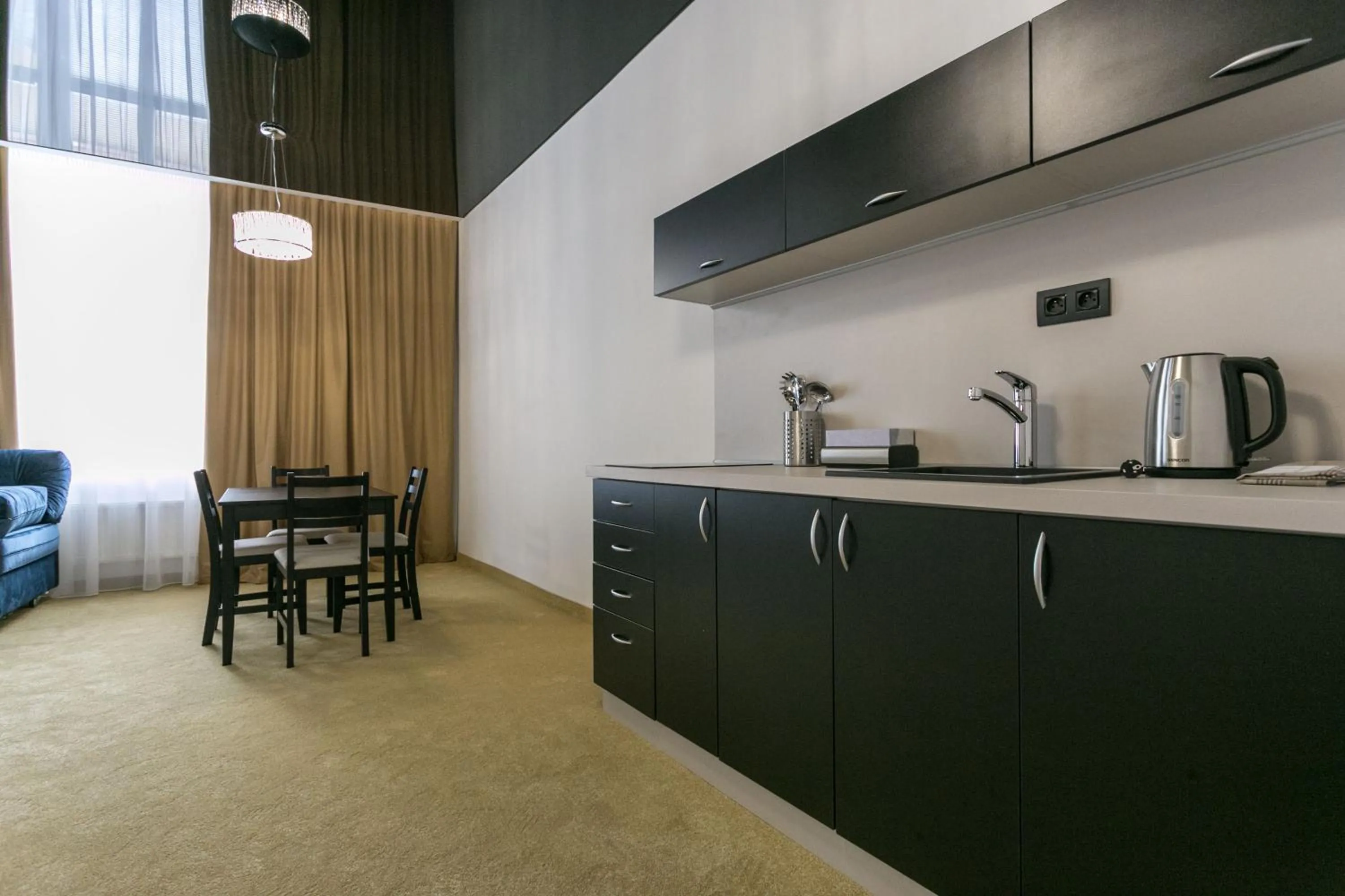 Kitchen or kitchenette in Apart Hotel GOLDEN apartments