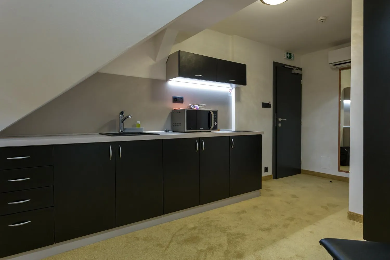 Kitchen or kitchenette in Apart Hotel GOLDEN apartments