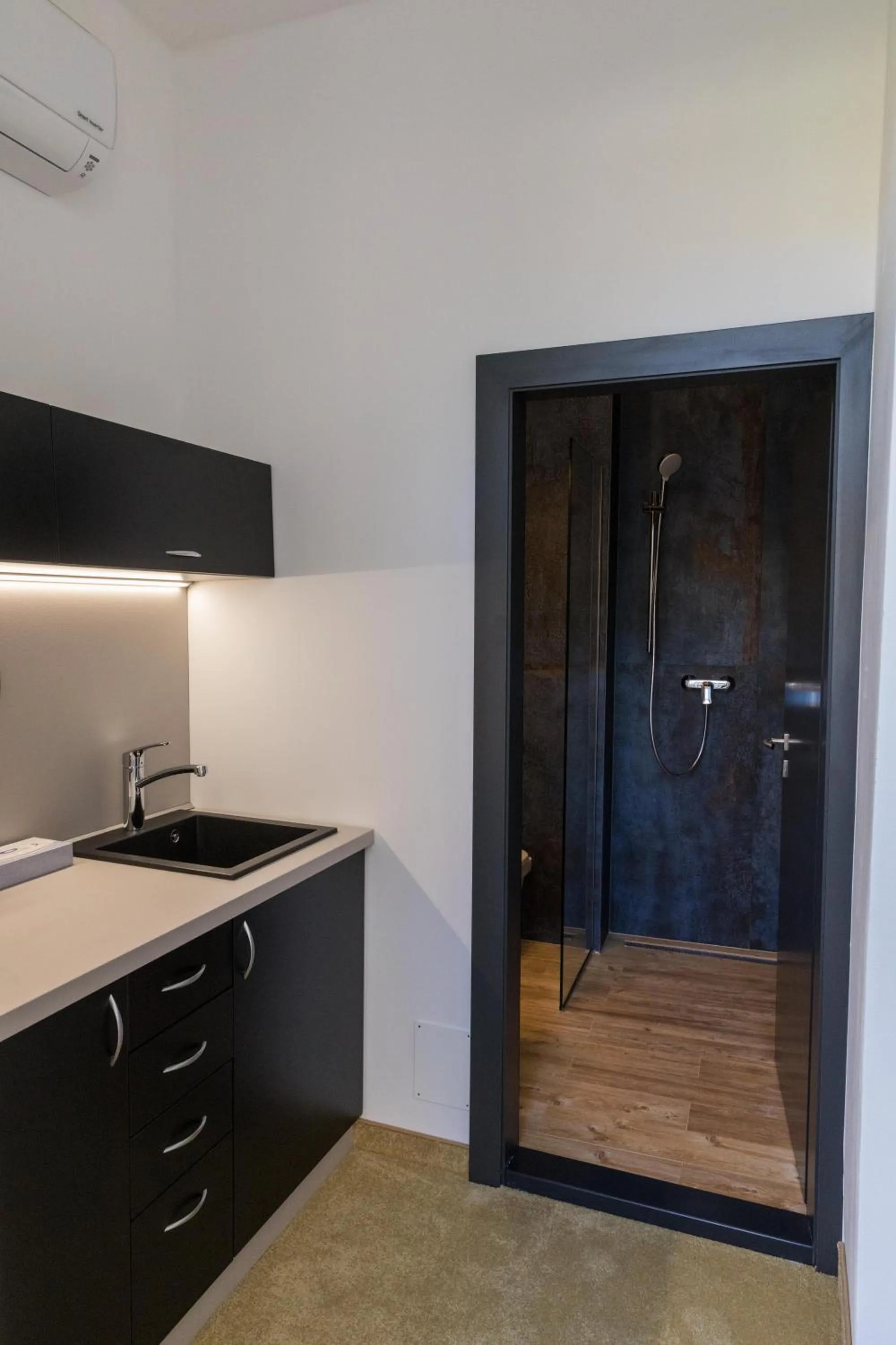 Kitchen or kitchenette in Apart Hotel GOLDEN apartments