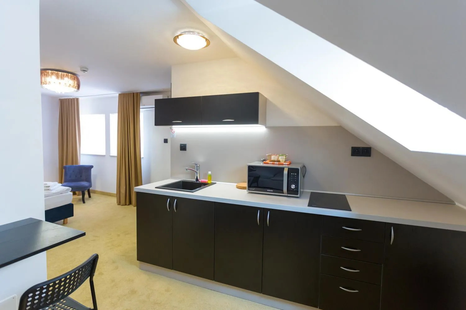Kitchen or kitchenette in Apart Hotel GOLDEN apartments