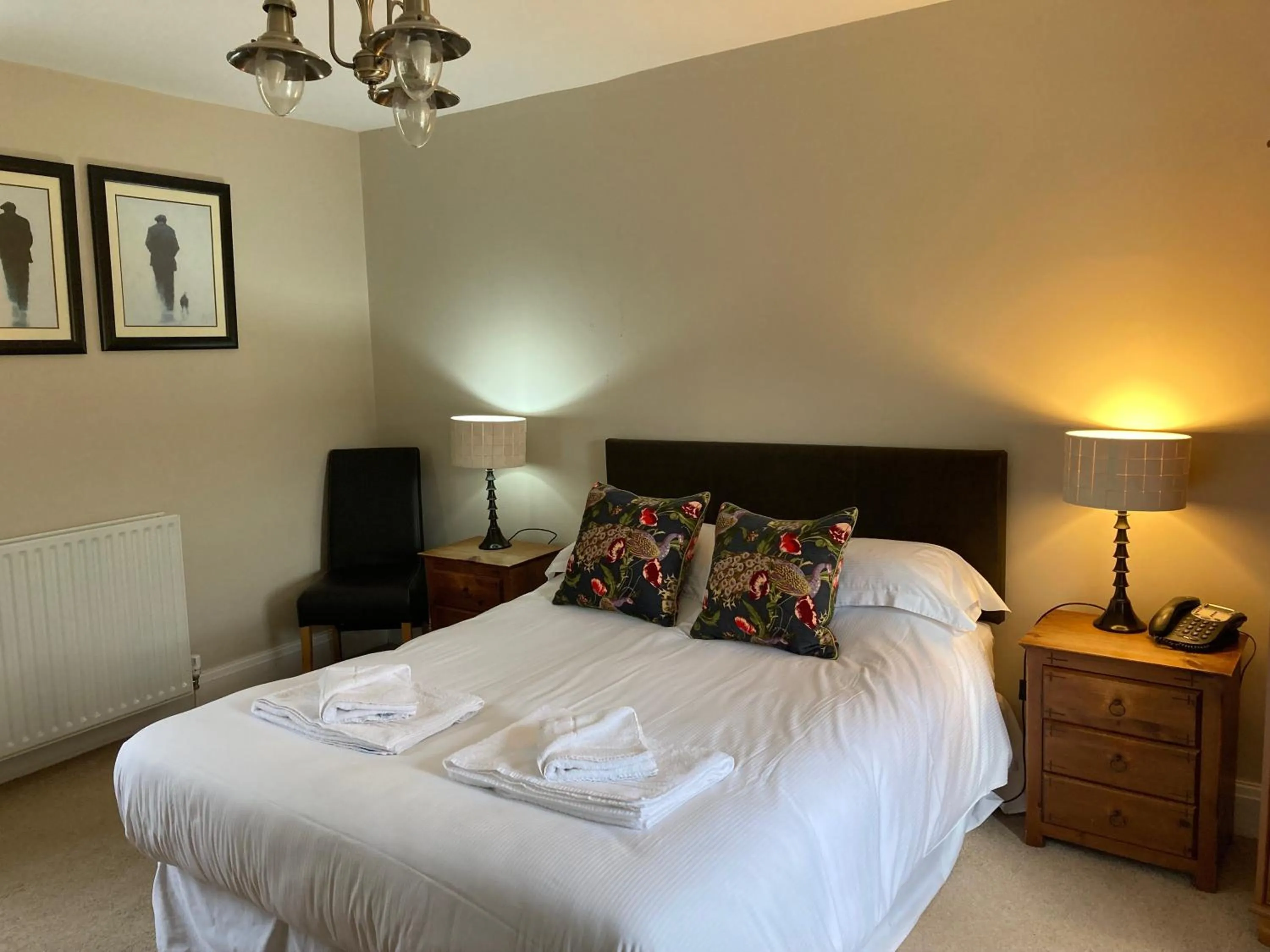 Bed in The Punch Bowl Inn