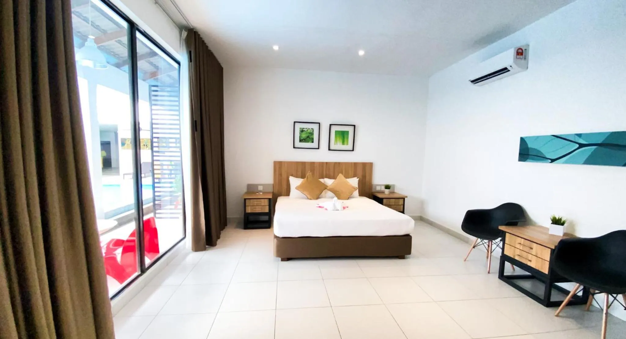 Seating area, Bed in The Villa Langkawi