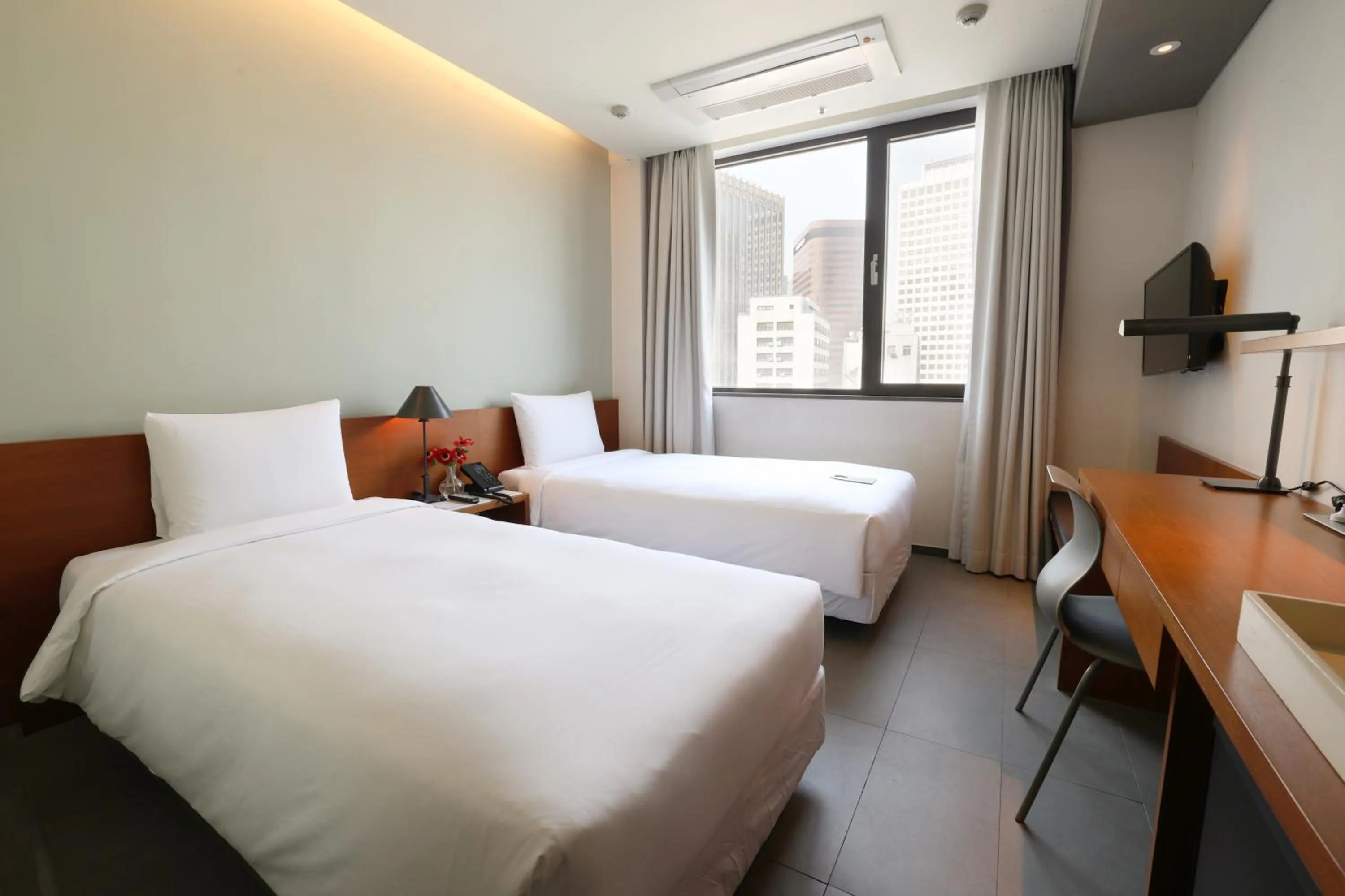 Bedroom, Bed in Seoul Hotel ShinShin Myeongdong