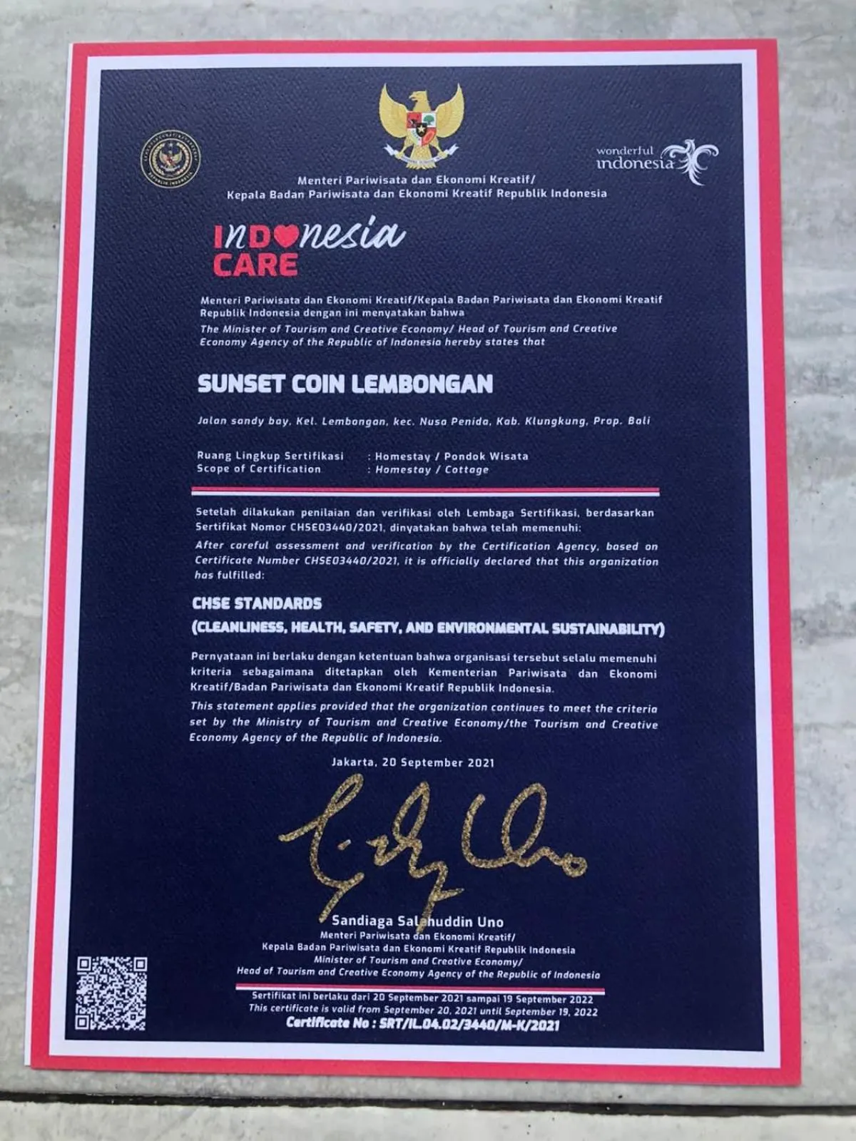 Property logo or sign in Sunset Coin Lembongan