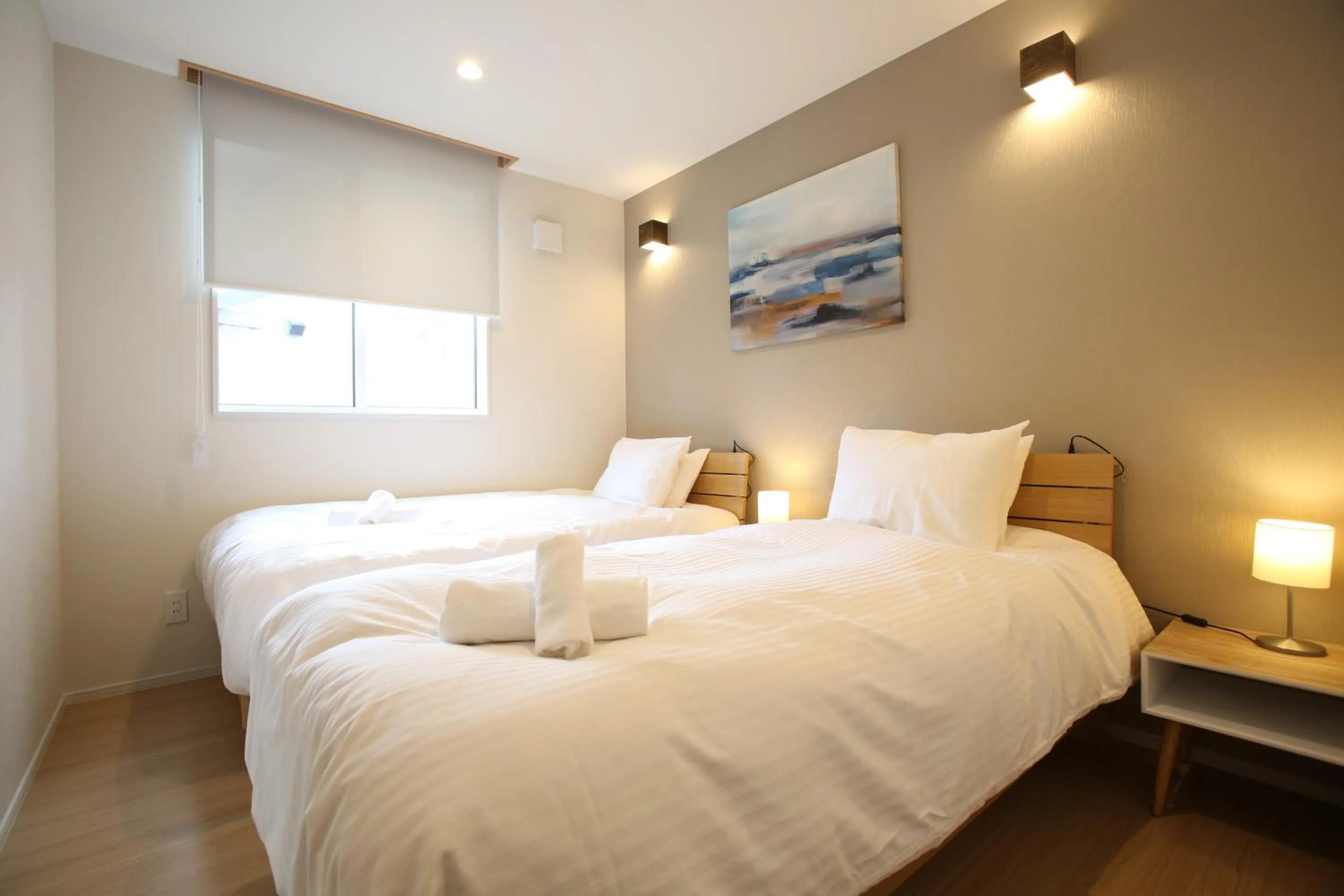 Bed in The Seasons Apartments Hakuba