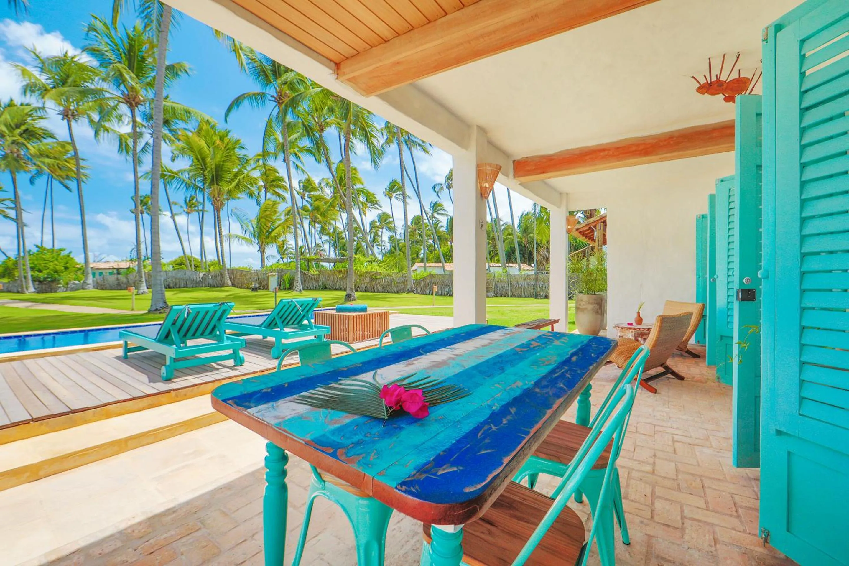 Pool view in Pousada Patacho