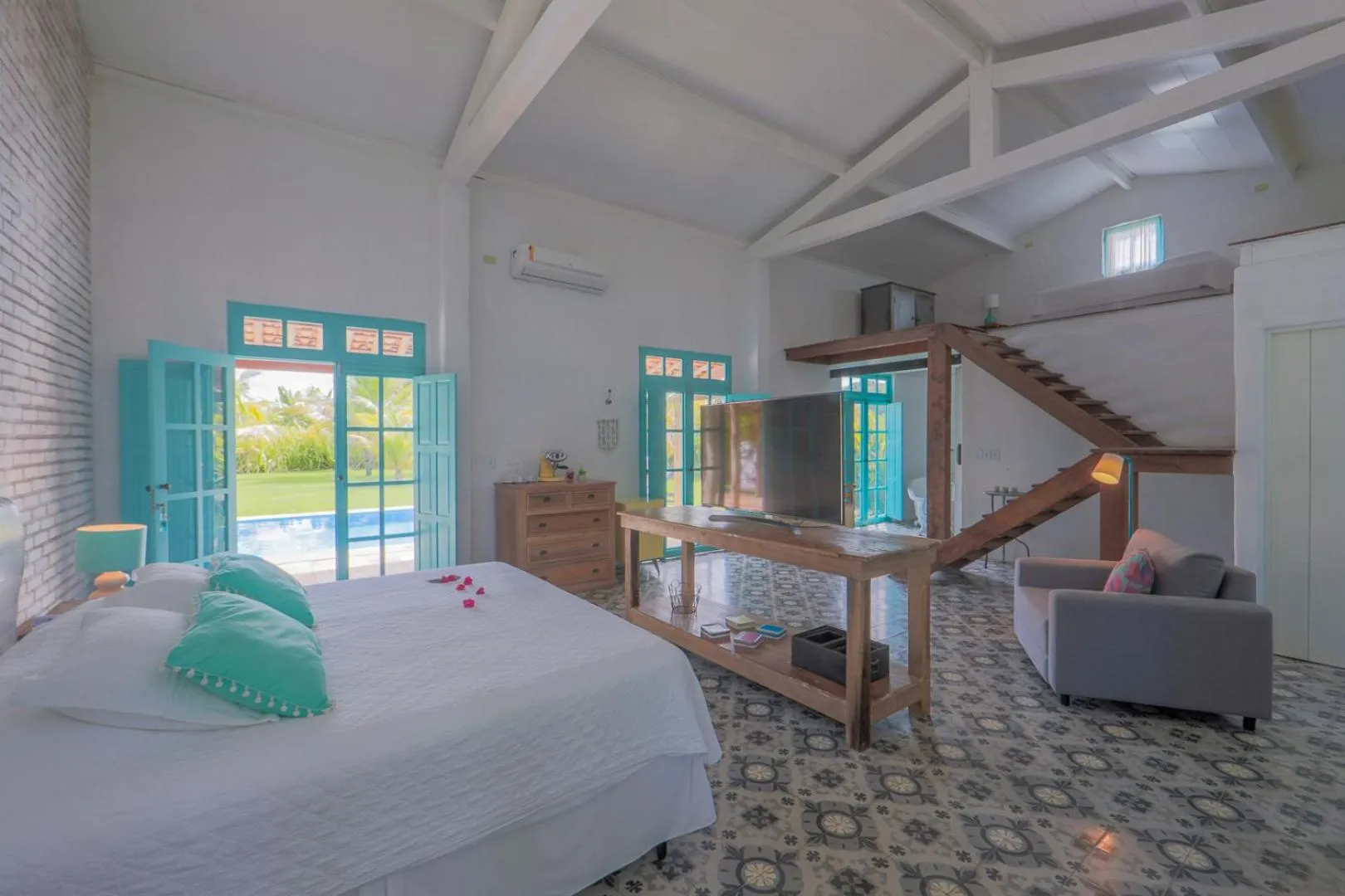 Bed in Pousada Patacho