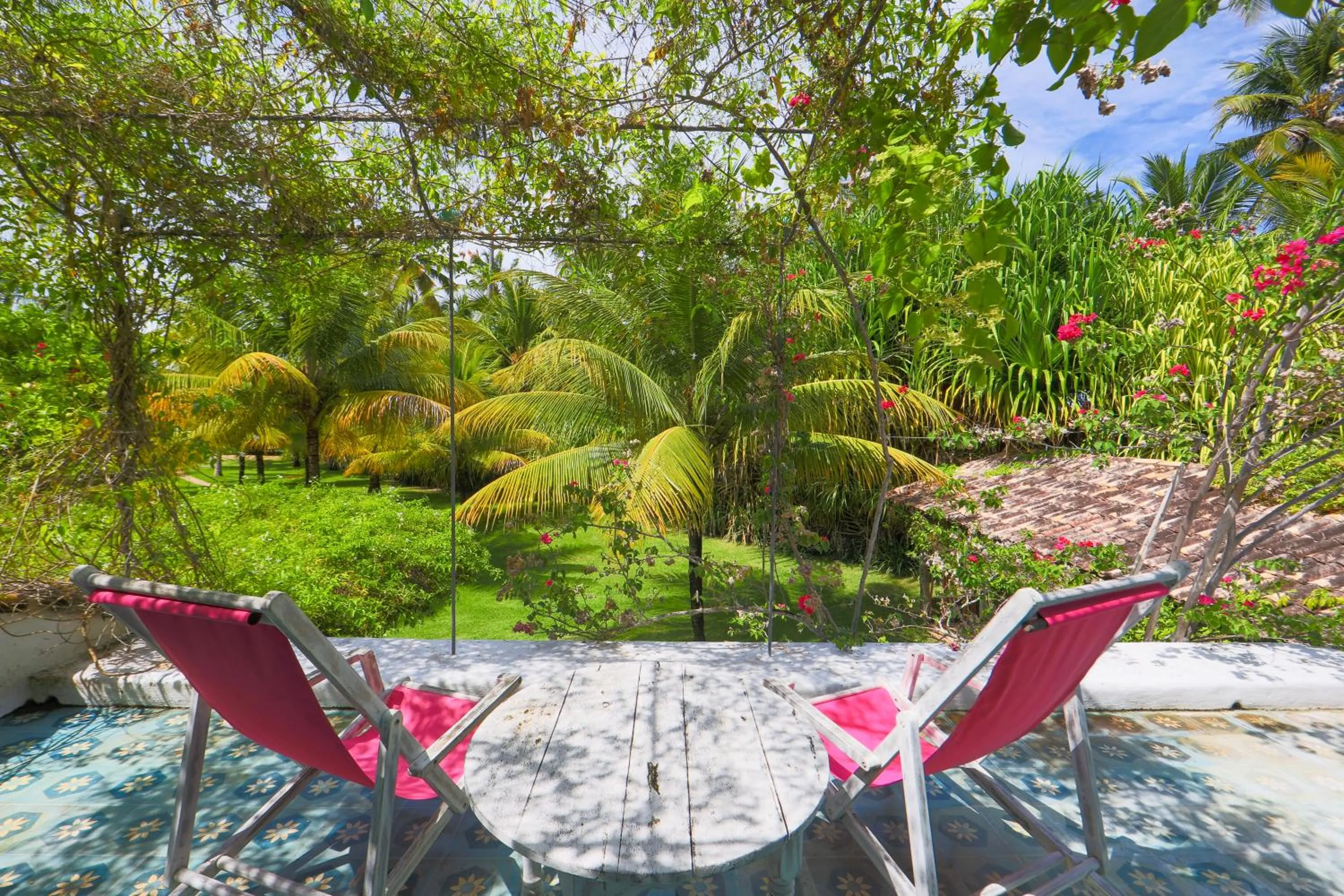 Garden view in Pousada Patacho