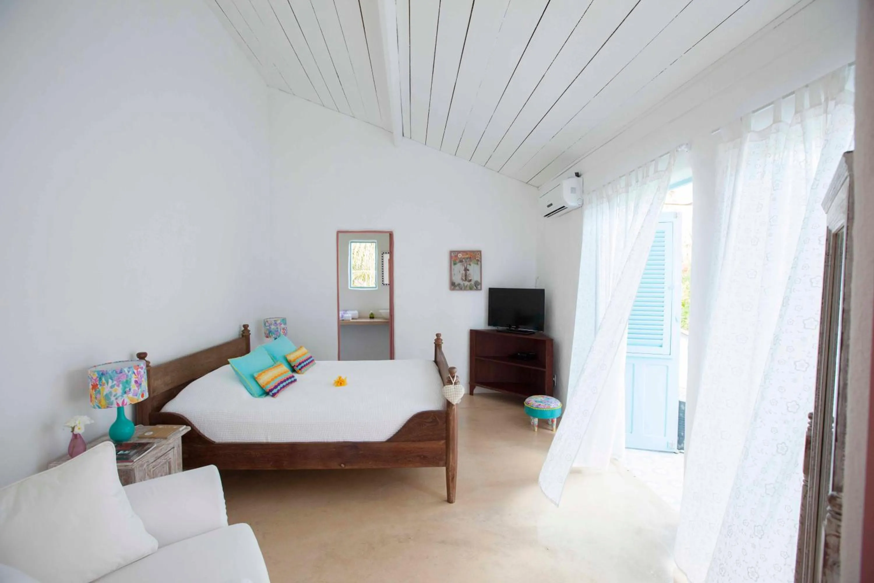 Bed in Pousada Patacho