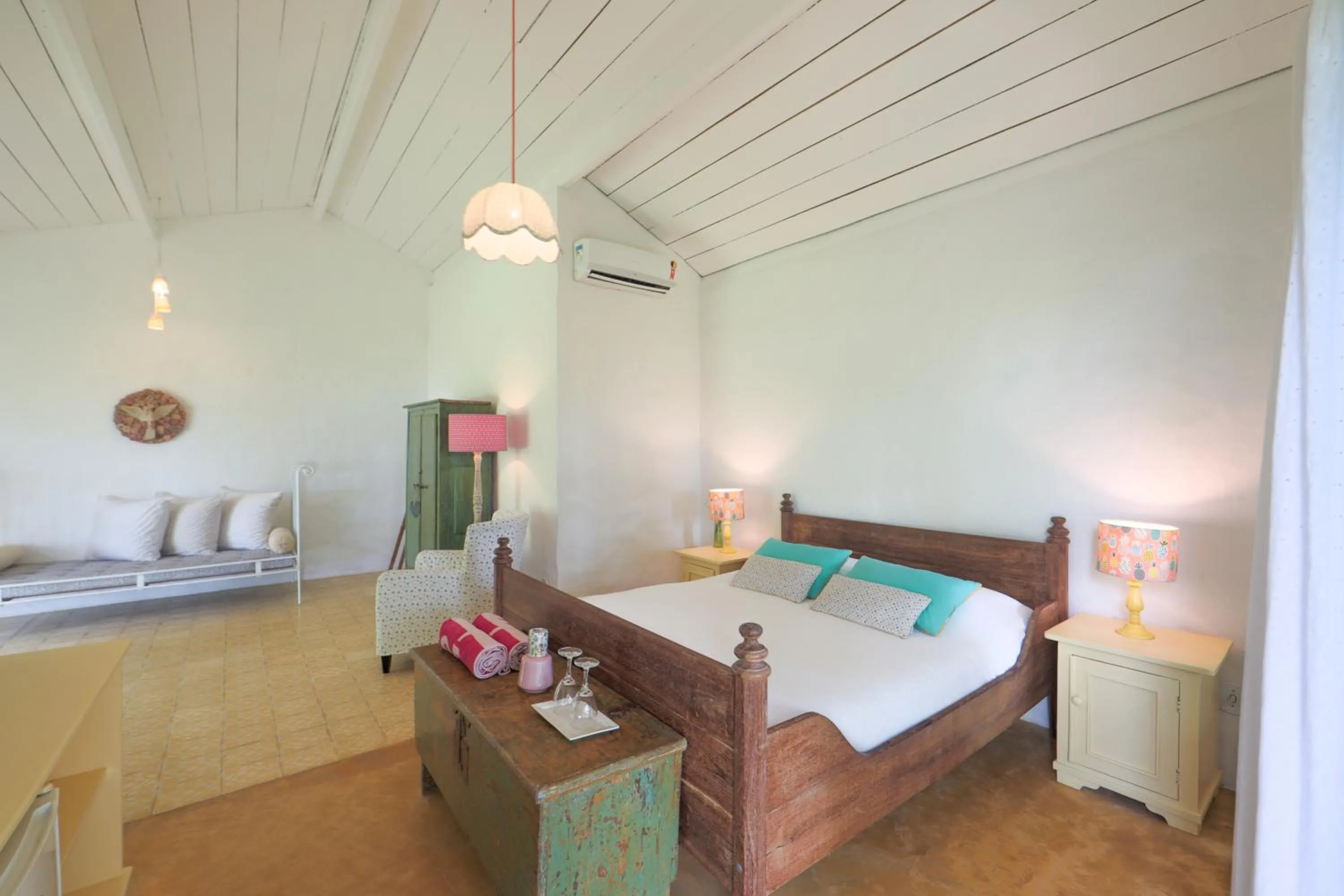 Bed in Pousada Patacho