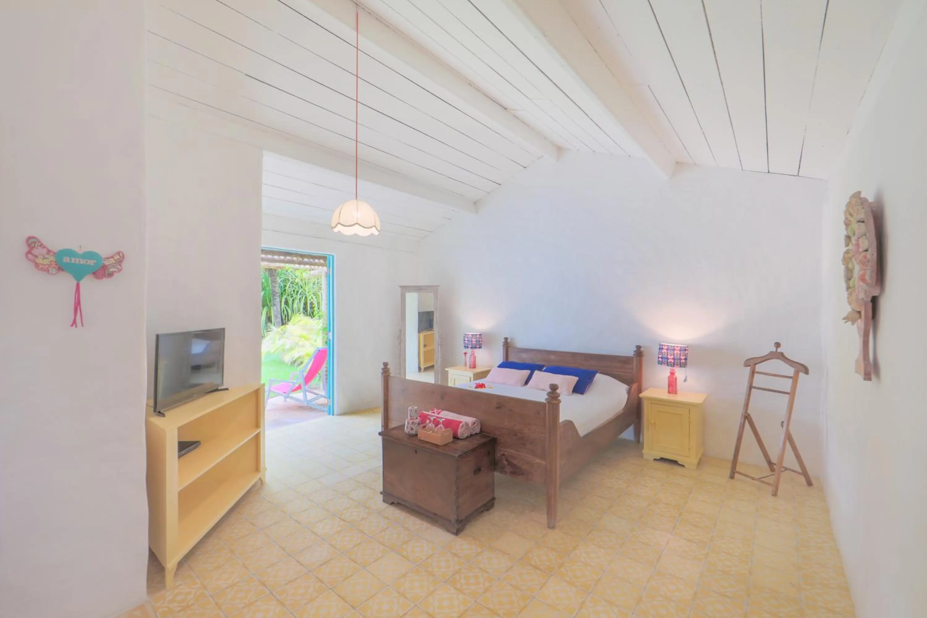 Bed in Pousada Patacho