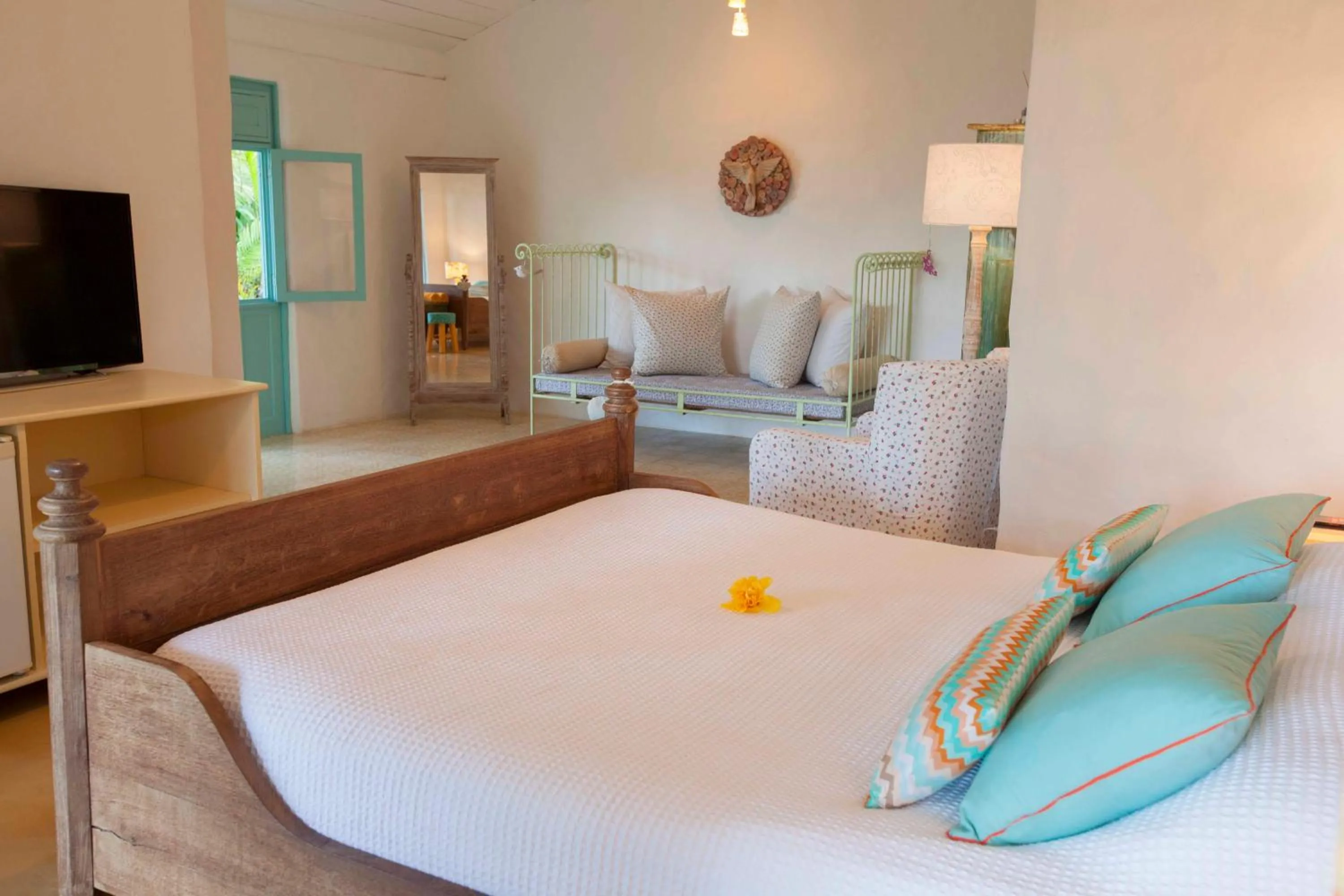 Bed in Pousada Patacho