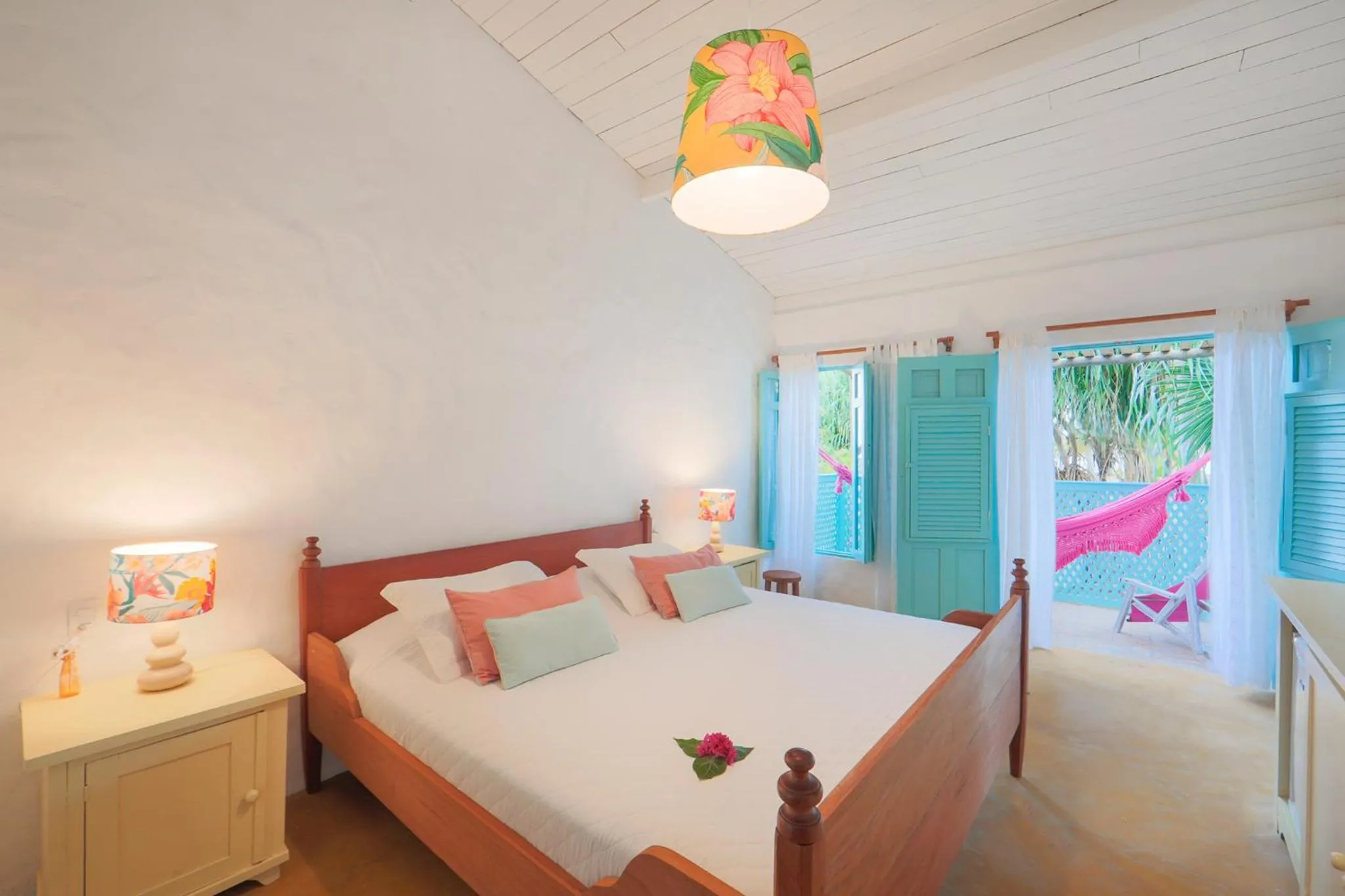 Bed in Pousada Patacho