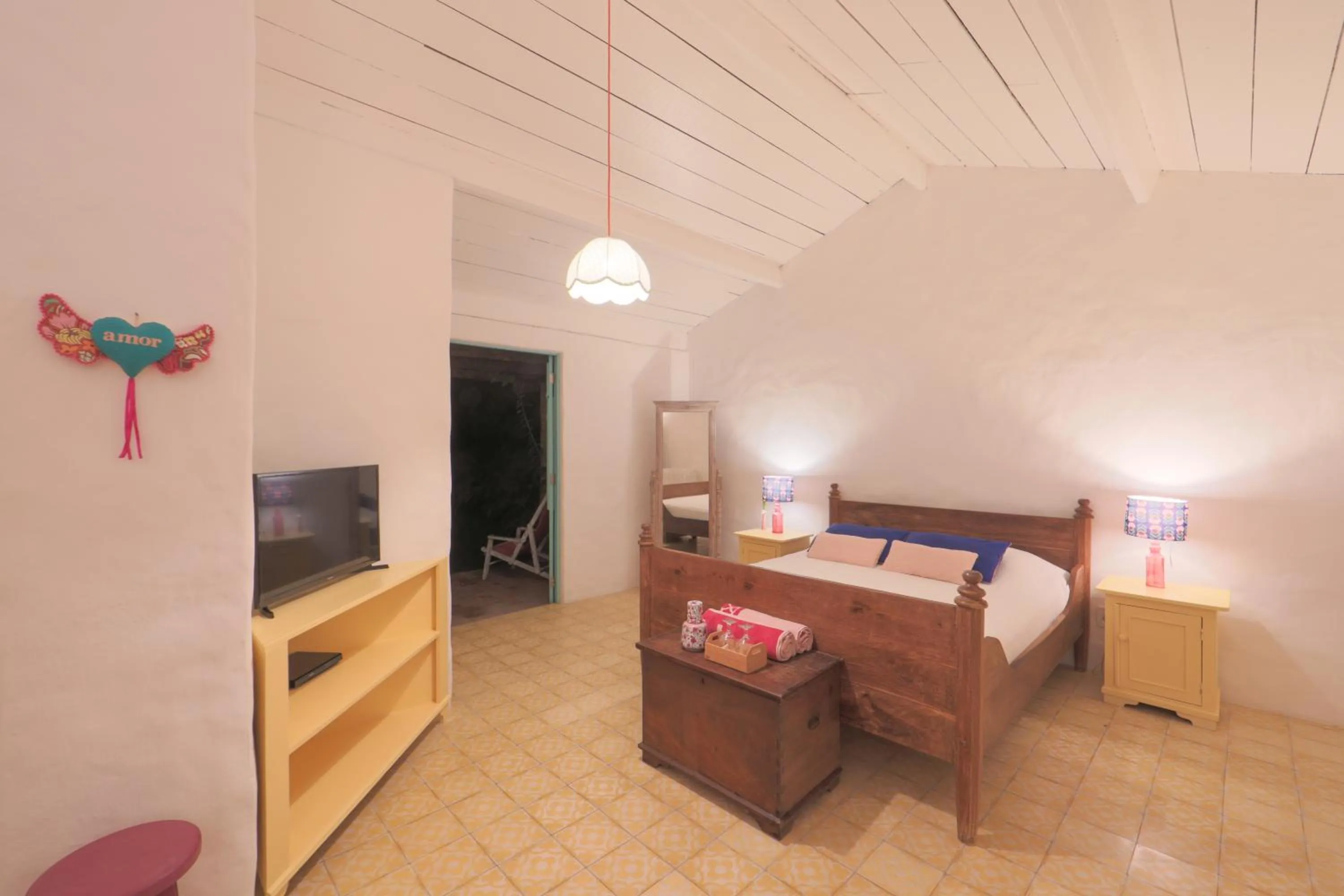 Bed in Pousada Patacho