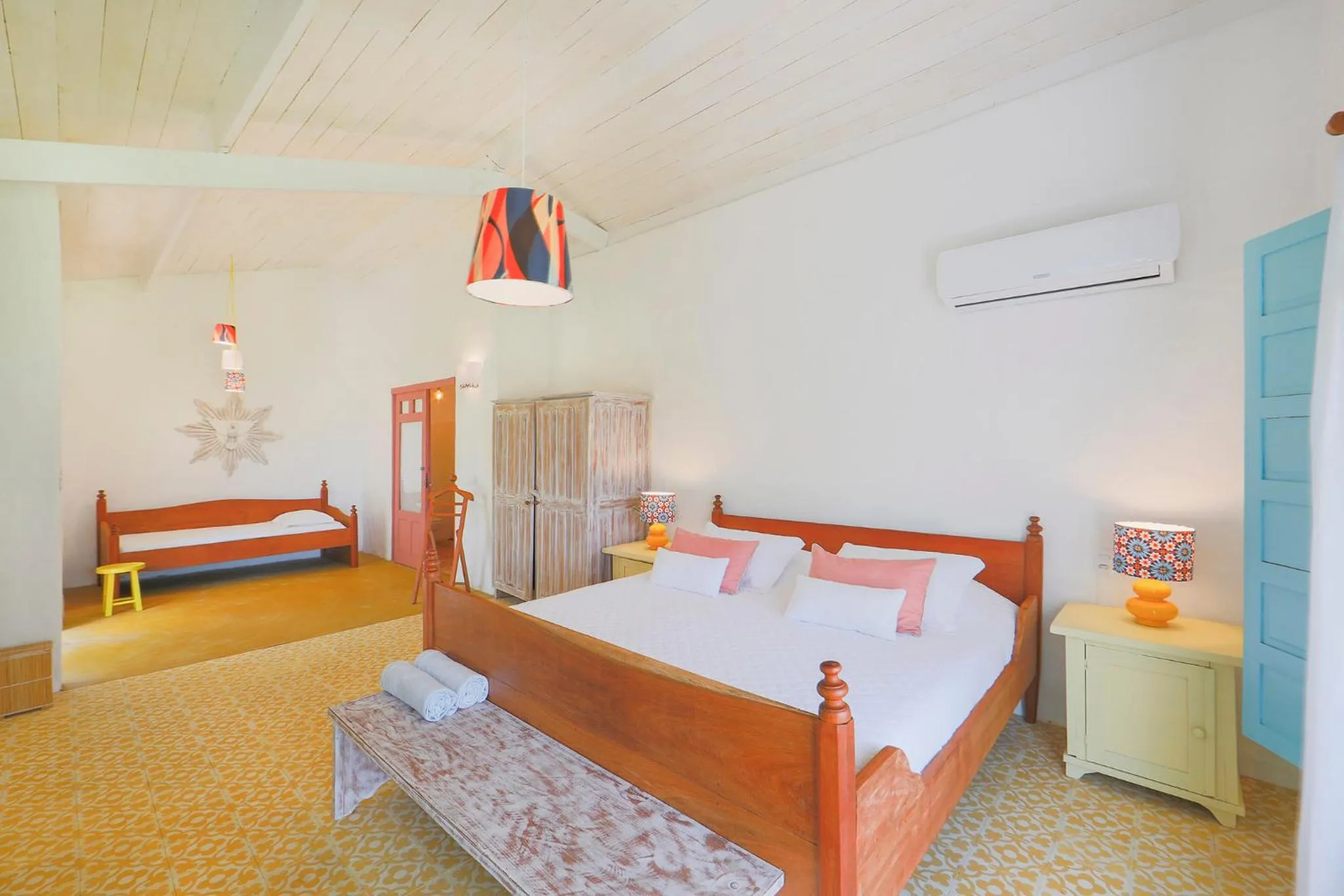 Bed in Pousada Patacho