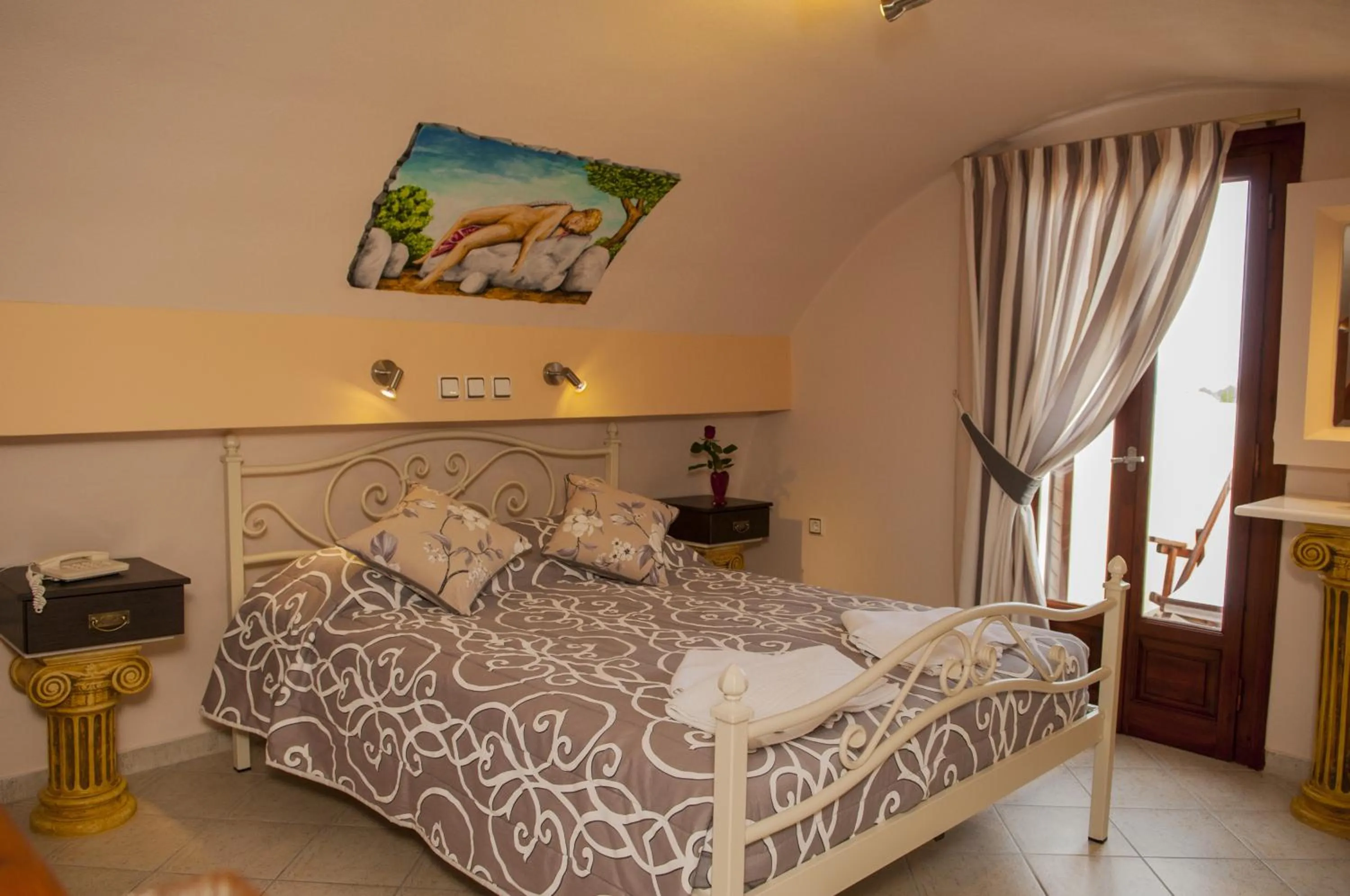 Bedroom, Bed in Polydefkis Hotel