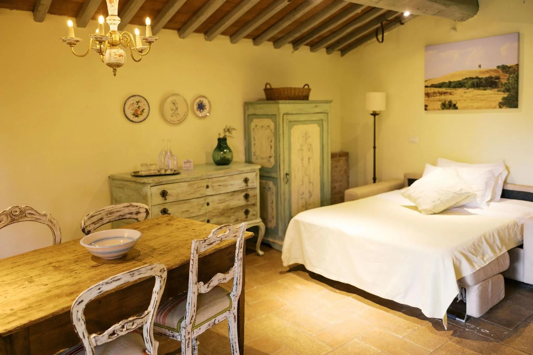 Living room, Bed in Podere Spedalone