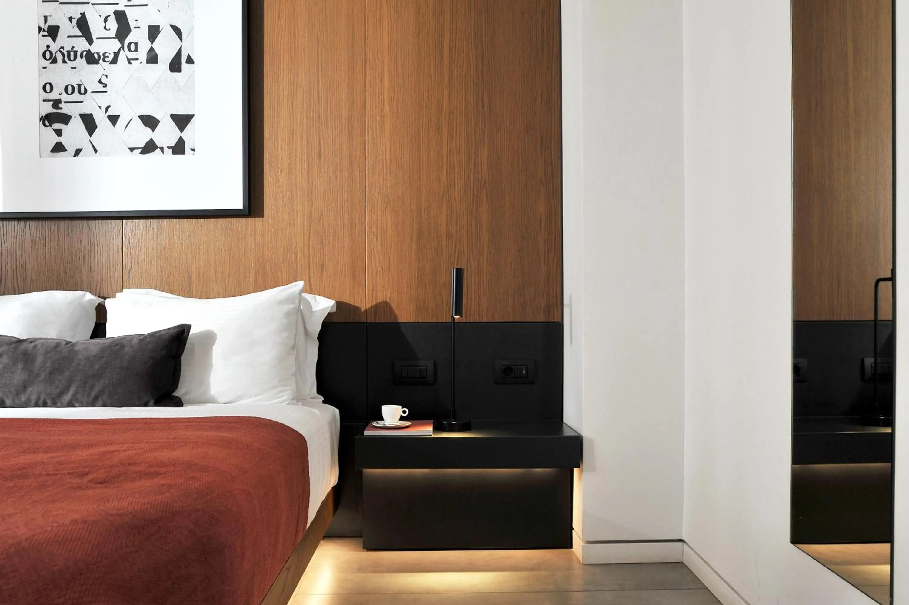 Bed in The Editor Hotel Athens