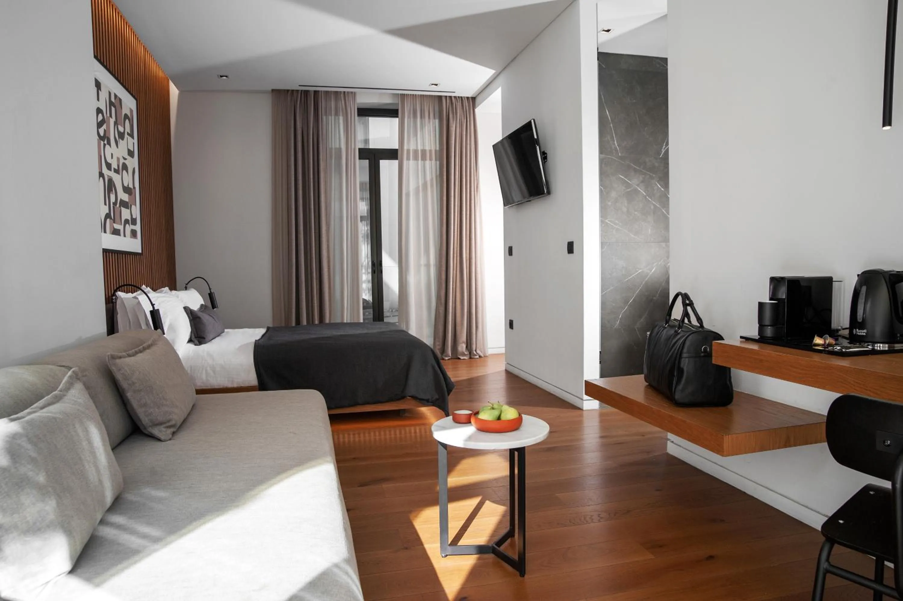 Bed in The Editor Hotel Athens