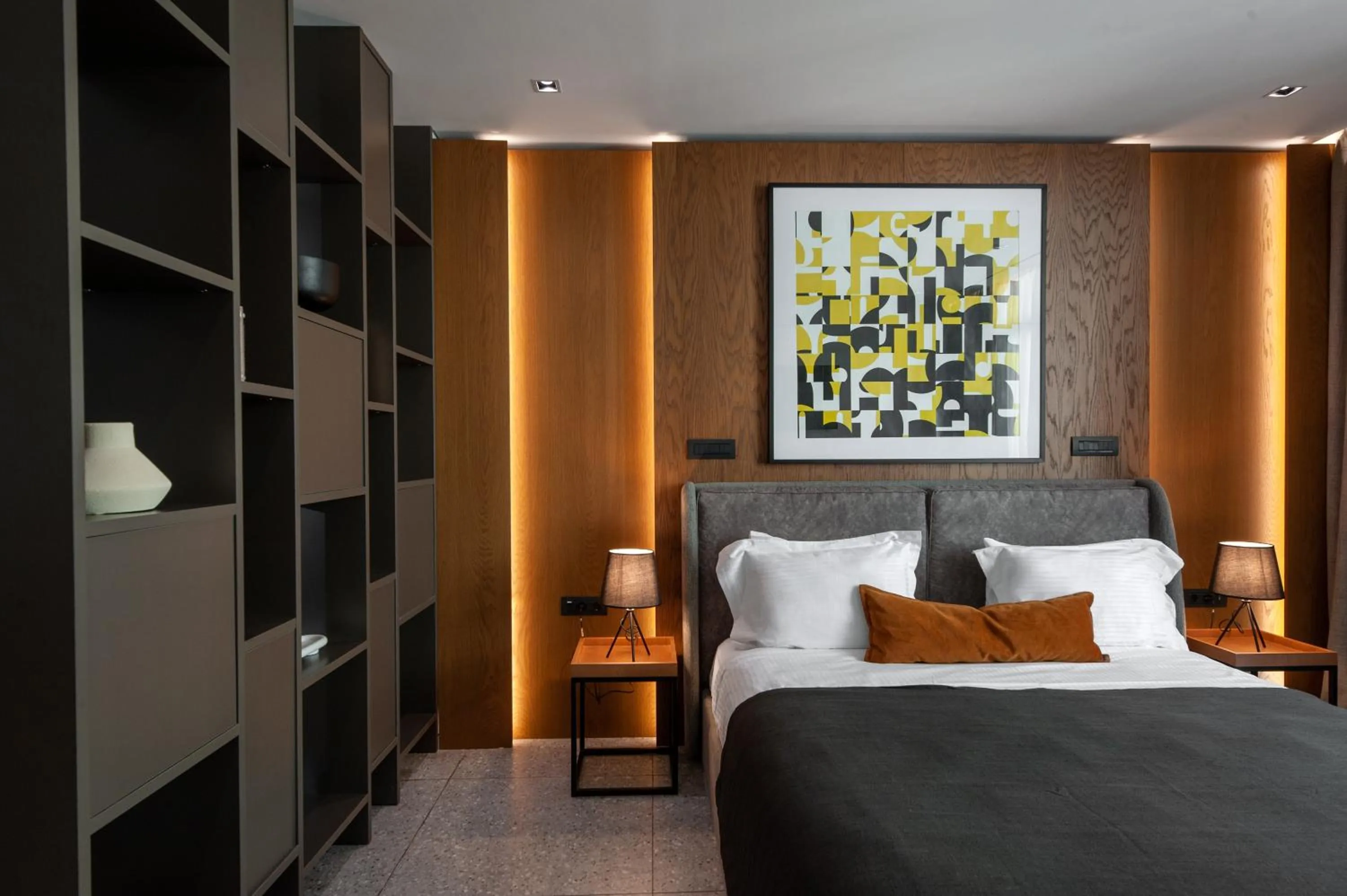 Bed in The Editor Hotel Athens